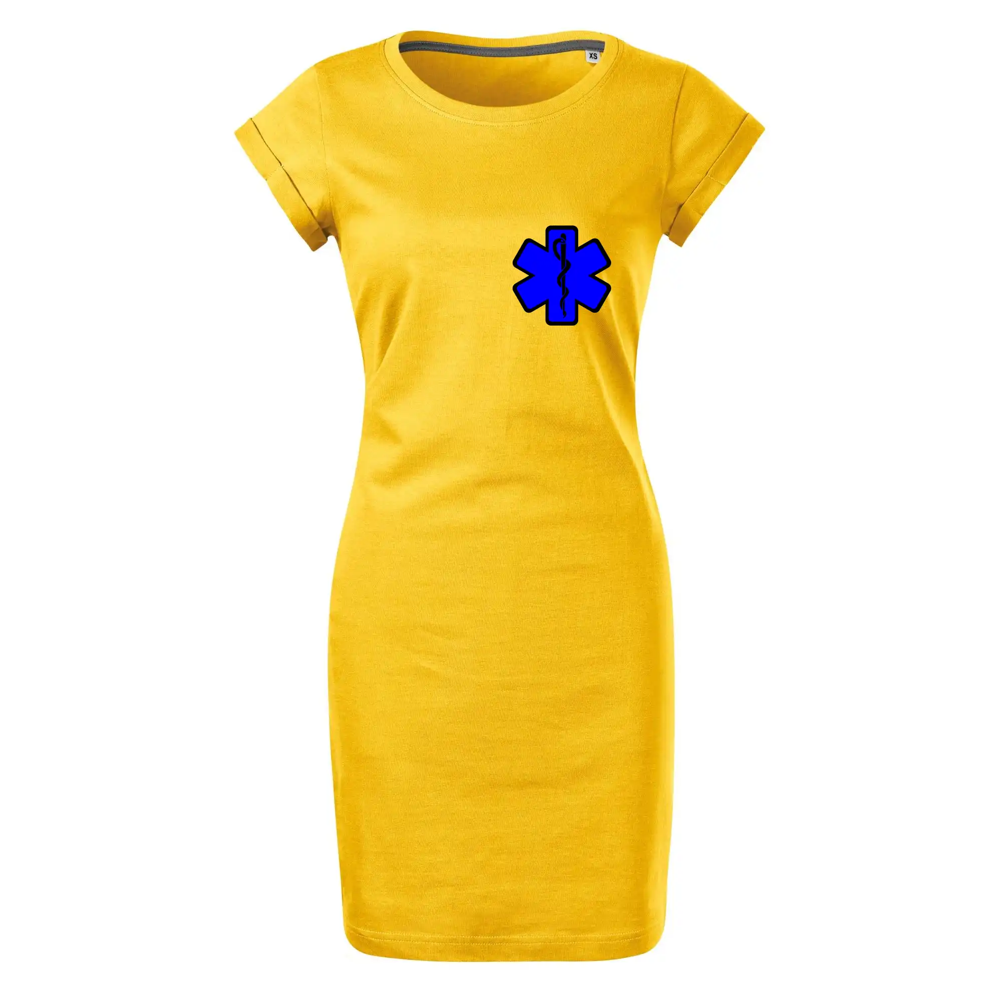 Tričká a mikiny pre záchranárov a lekárov - Kvalitné oblečenie pre zdravotníkov - Rescue - Hviezda na prsníku + nápis na chrbte - Tričko Šaty FREEDOM