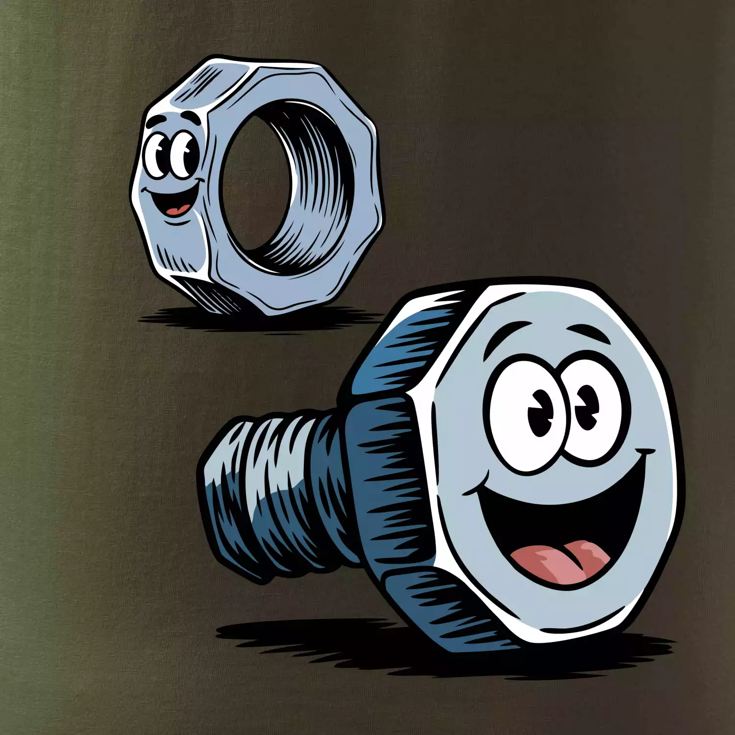 Parové triko - Šroub a matka