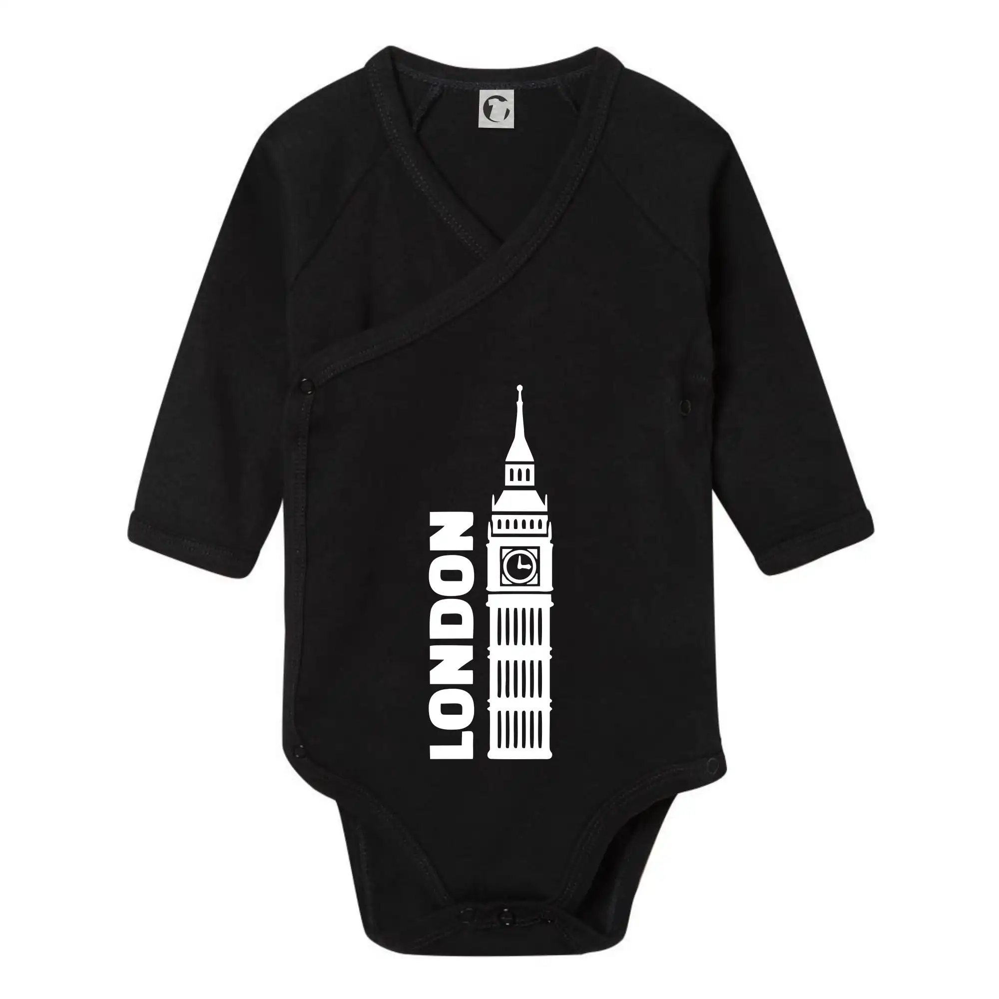 Tričká Anglicko - London veža - Body zavinovacie s dlhým rukávom