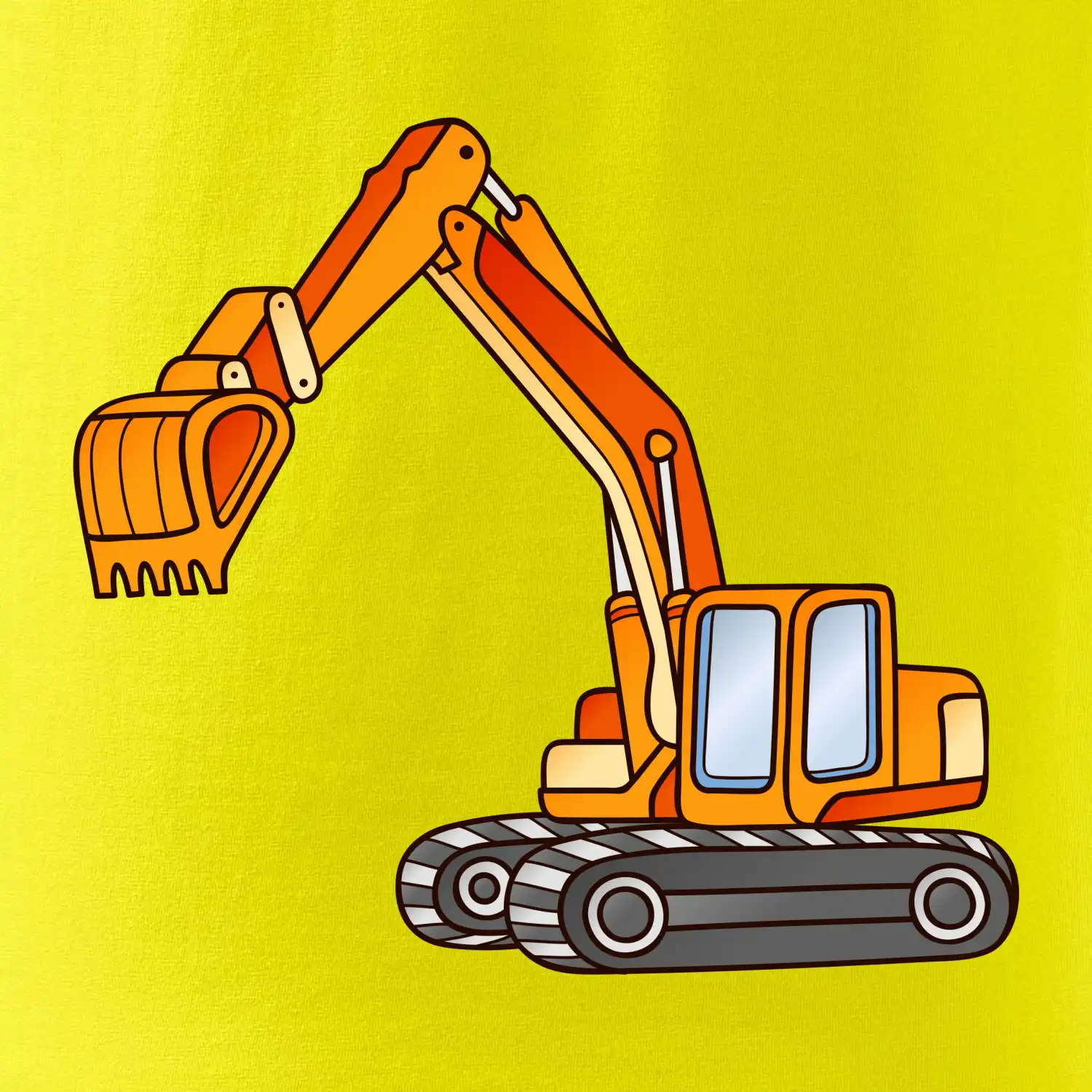 Bagr bez nápisu oranžový