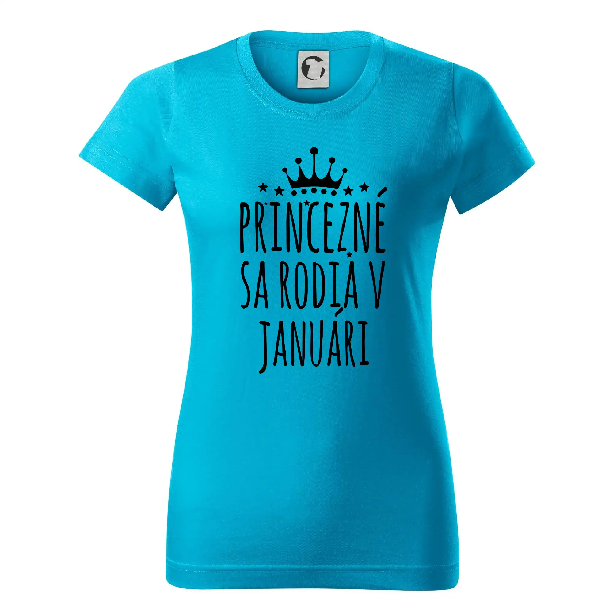Tričká pre narodených v januári - Princezné sa rodia v januári - Dámske tričko basic - ľahko voľnejšie a dlhšie