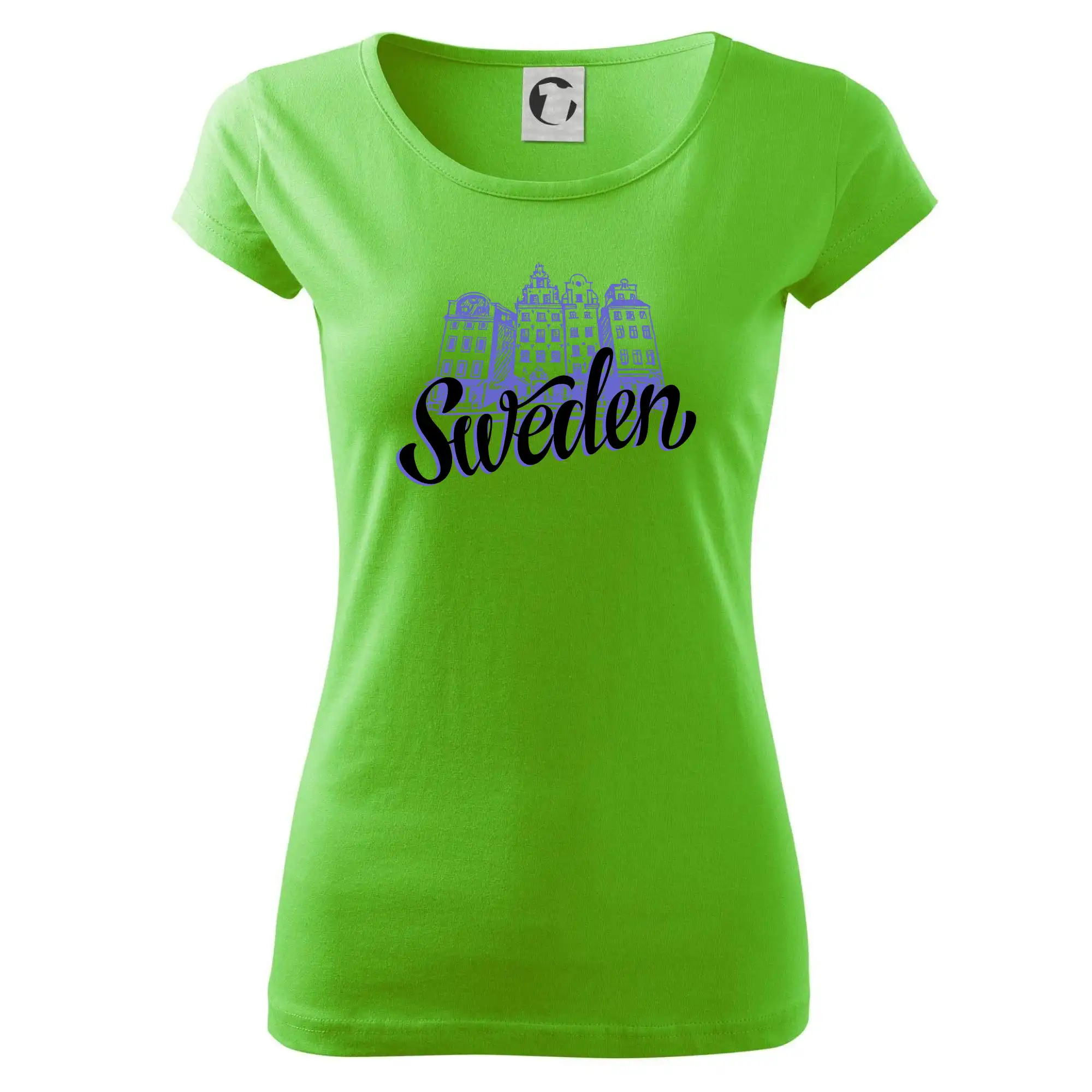 Ostatné mestá / miesta - Sweden Lettering - Dámske tričko Pure