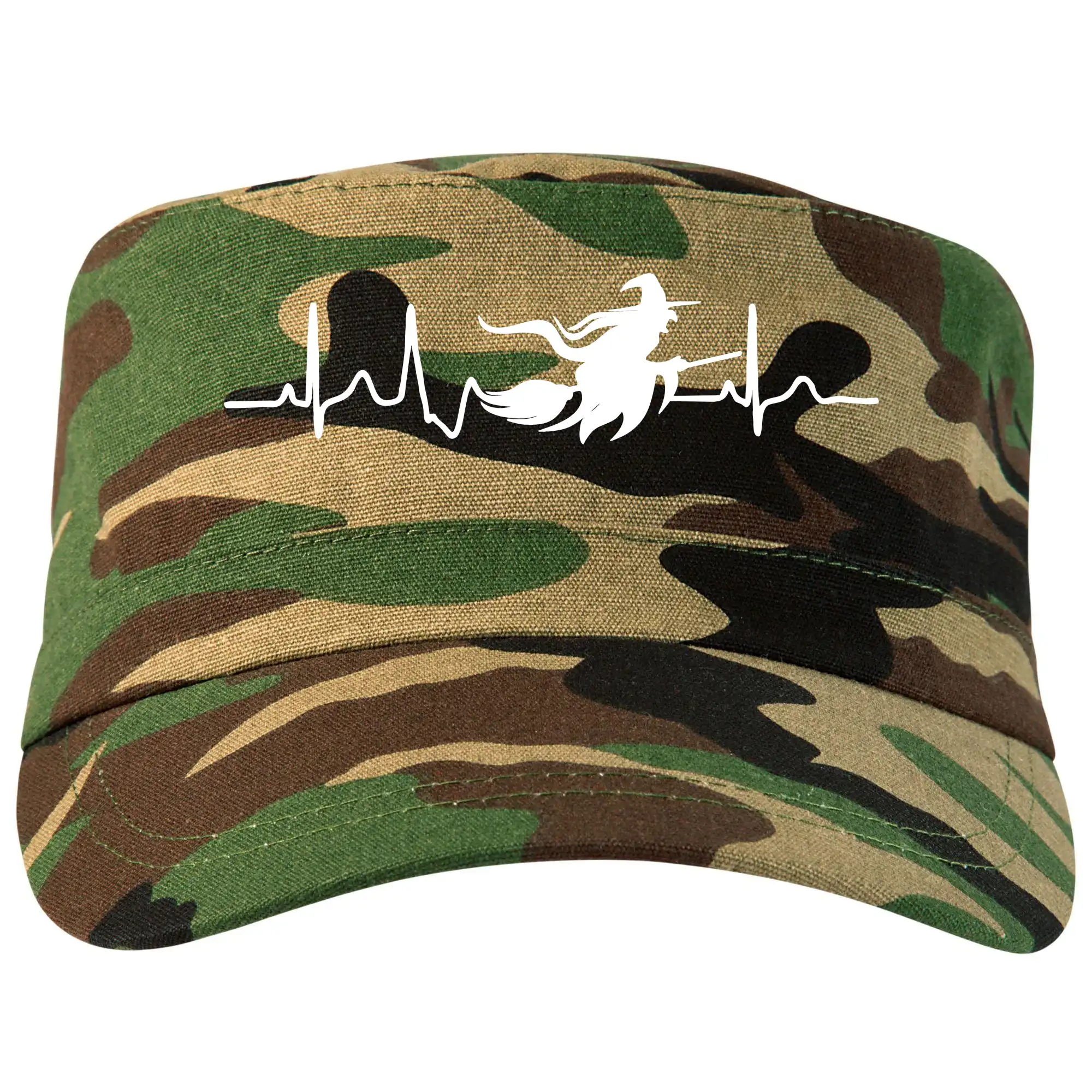 Tričká s potlačou evolúcia - EKG bosorka - Šiltovka CAMO