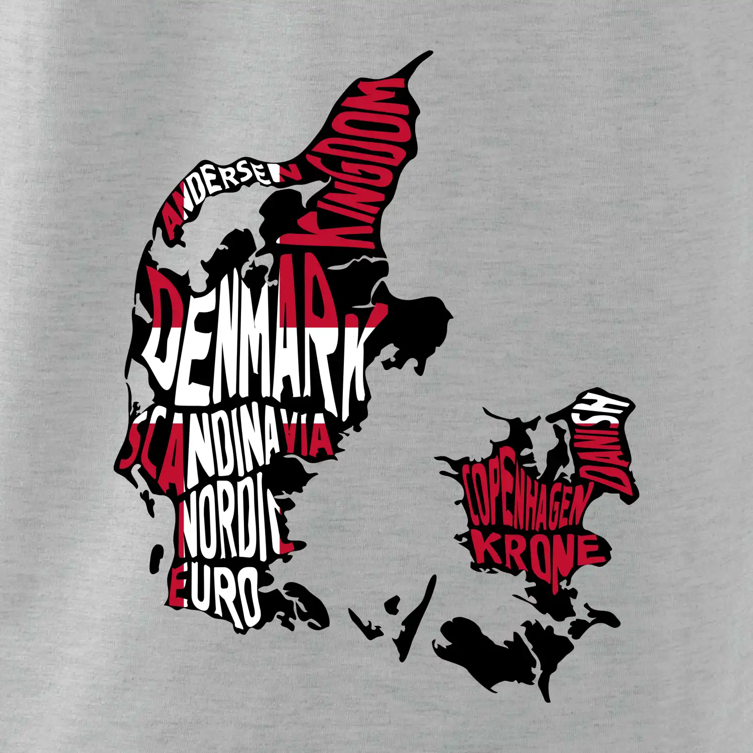 Mapy - názvy měst - Dánsko