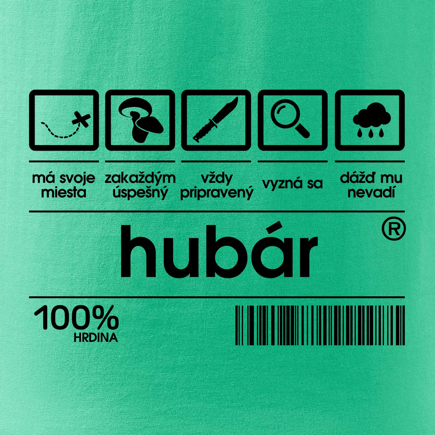 Čiarový kód - Hubár