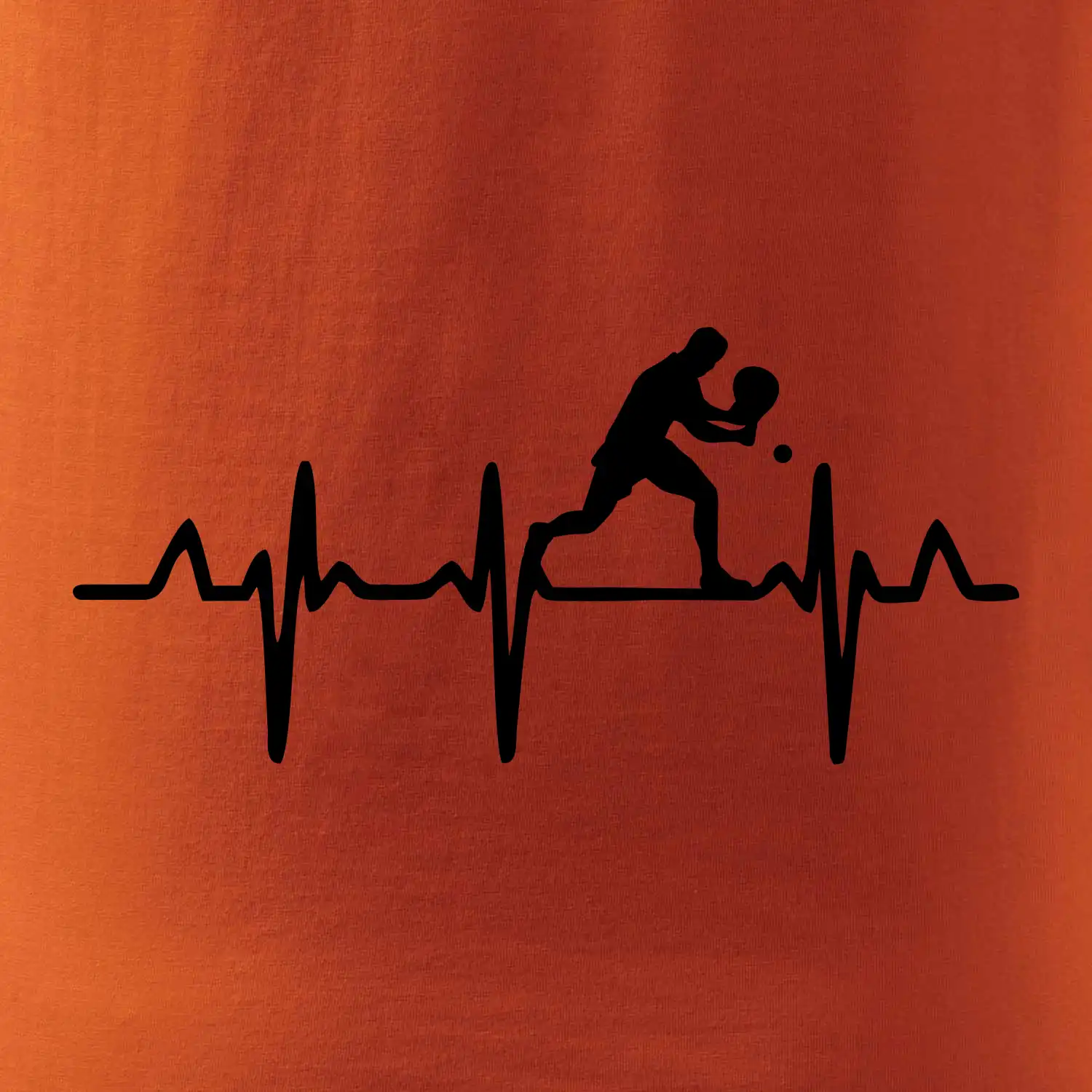 EKG stolní tenista stojící