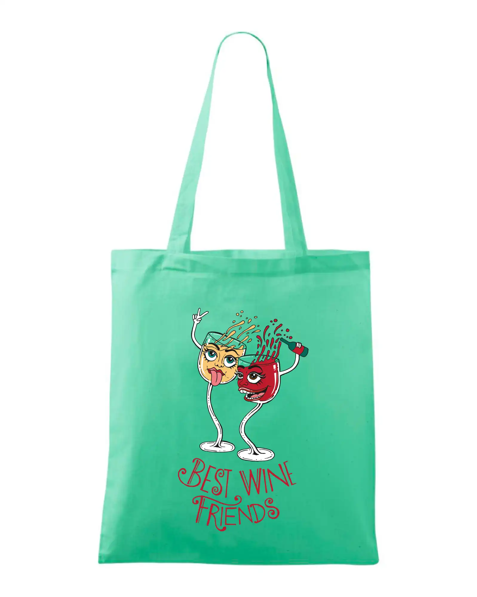 Vtipná tričká s tematikou vína - Best wine friends dancing (Pecka design) - Taška bavlnená