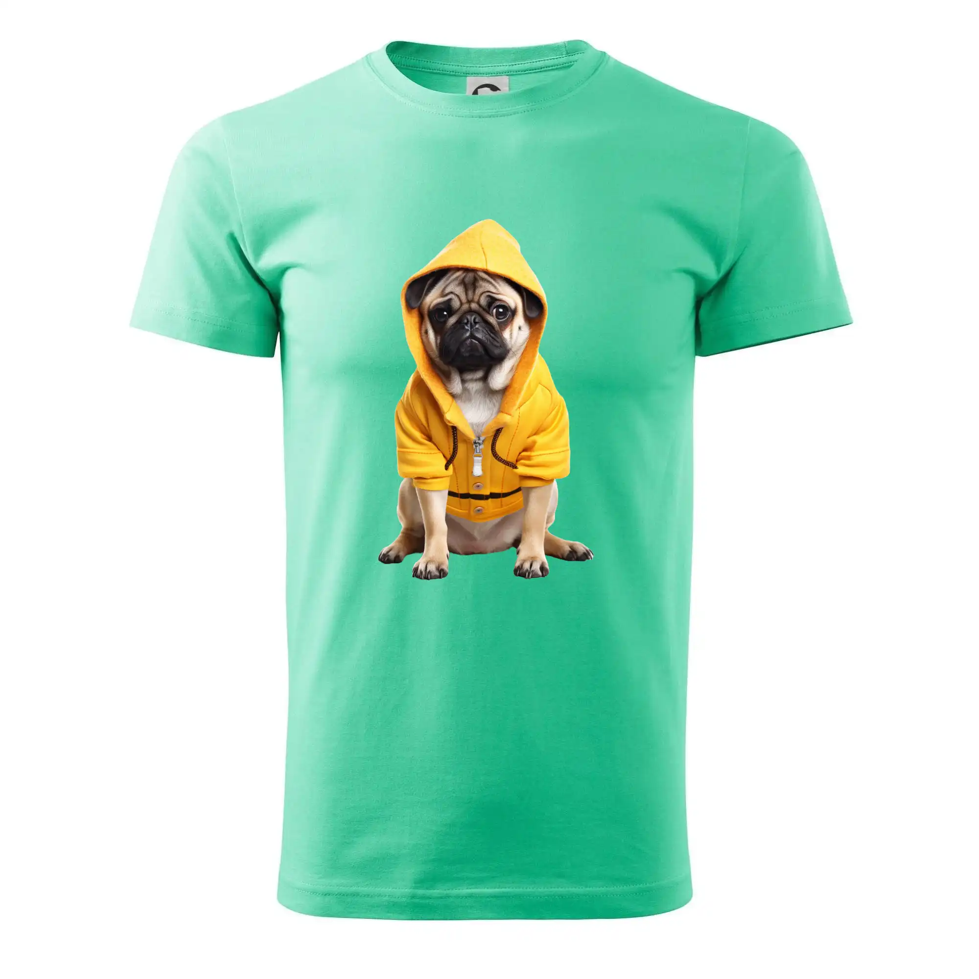Mops na tričku - Mops v mikine - Pánske tričko nižšej gramáže
