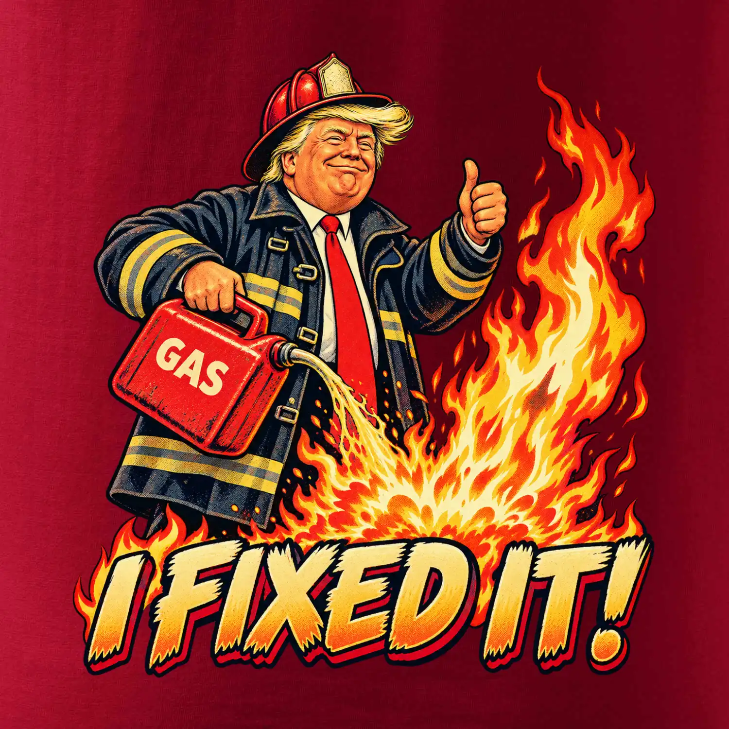 Donald Trump jako hasič I fixed it