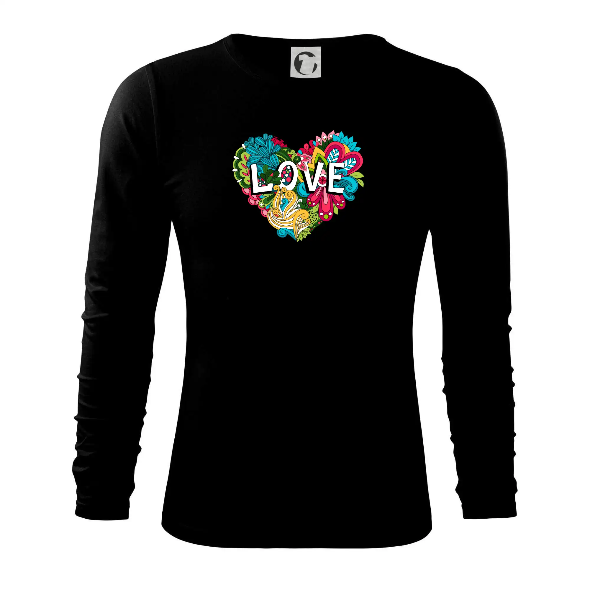 Love nápis květovaný