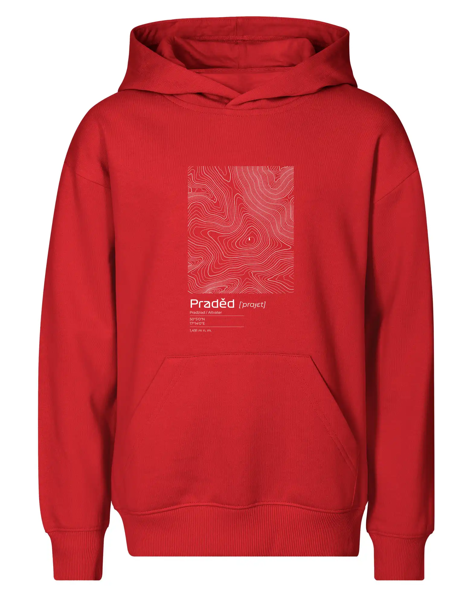 Praděd - vrstevnice v obdélníku