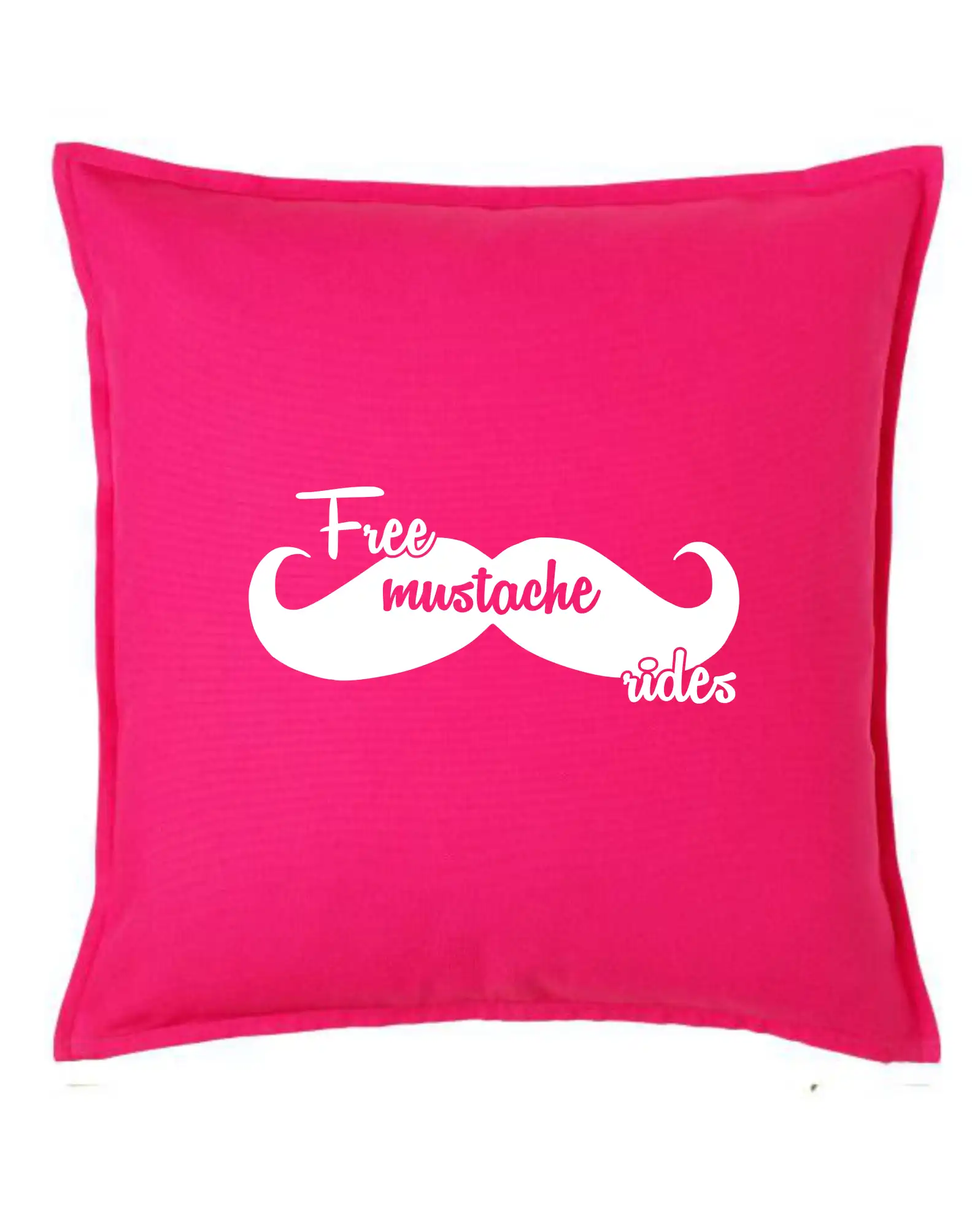 Tričká s fúzikmi - Free Mustache rides - Vankúš 50x50