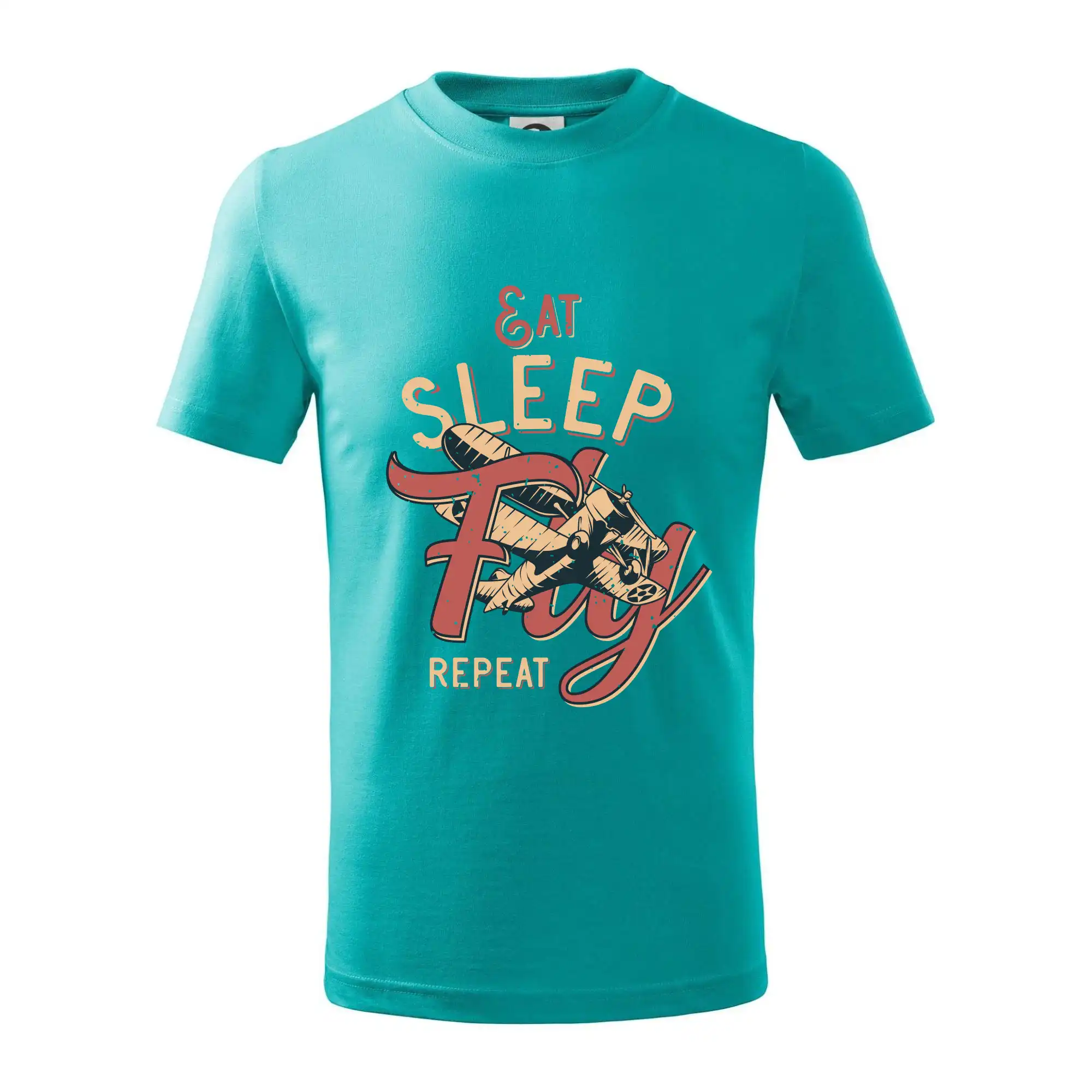 Eat Sleep Fly Repeat letadlo - Tričko detské bavlnené