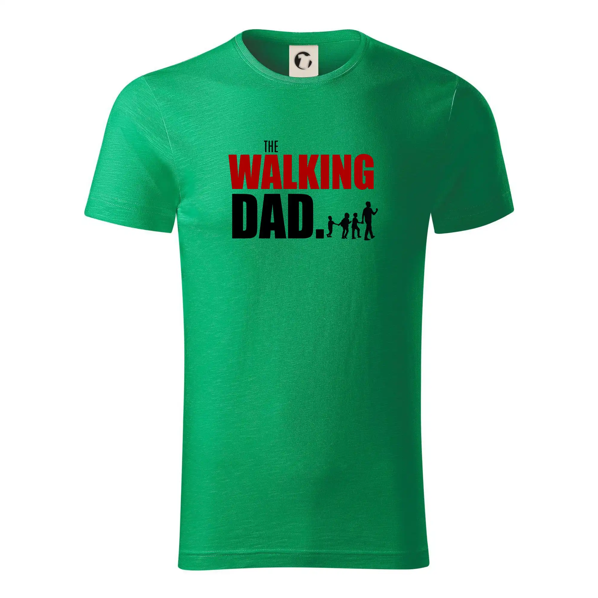 Najlepší darček pre otecka ku dňu otcov - The walking dad tri deti - Tričko z organickej bavlny