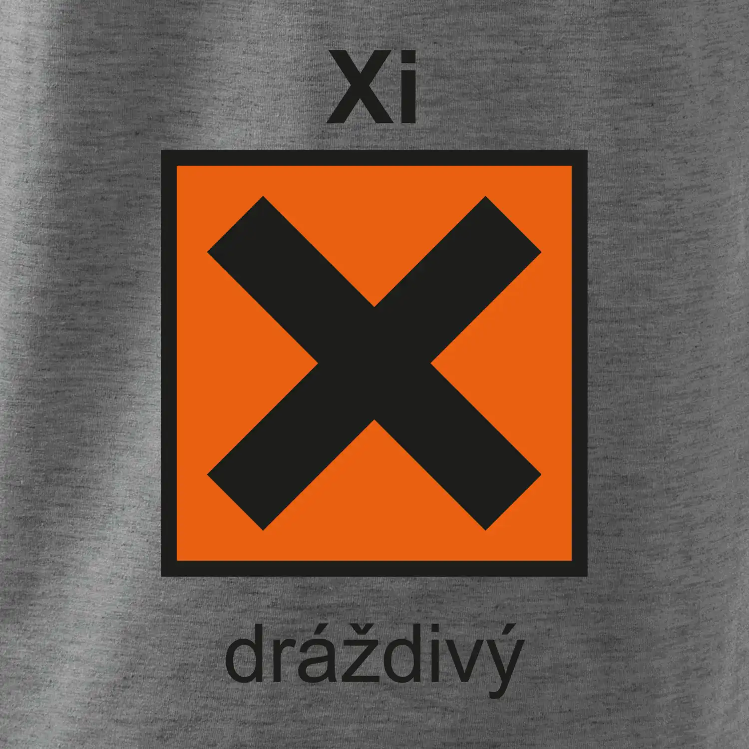 Xi Dráždivý - Výstražná tabulka na tričku