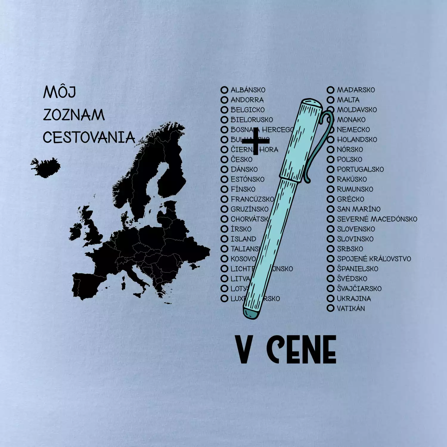 Můj cestovní seznam - Evropa