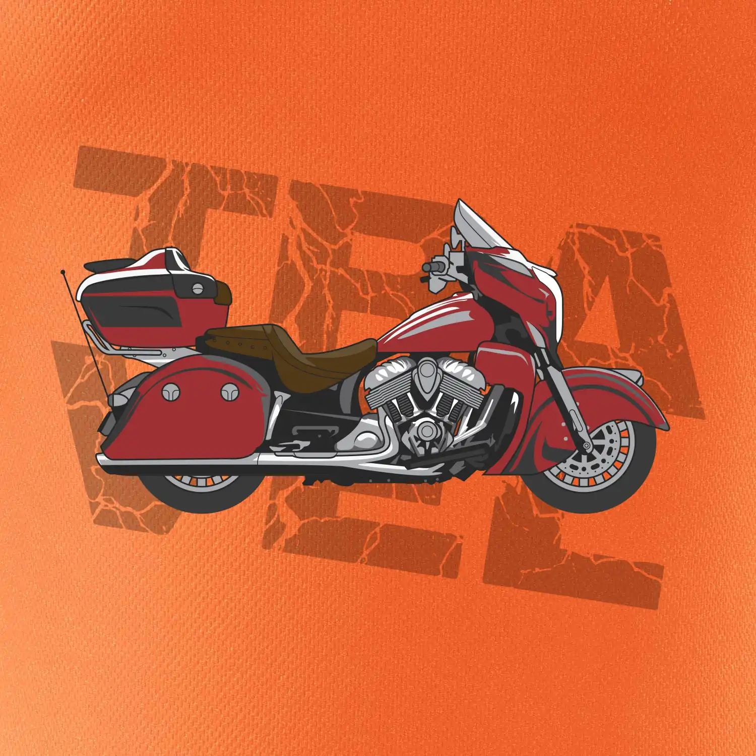 Cestovní motorka Amerika červená