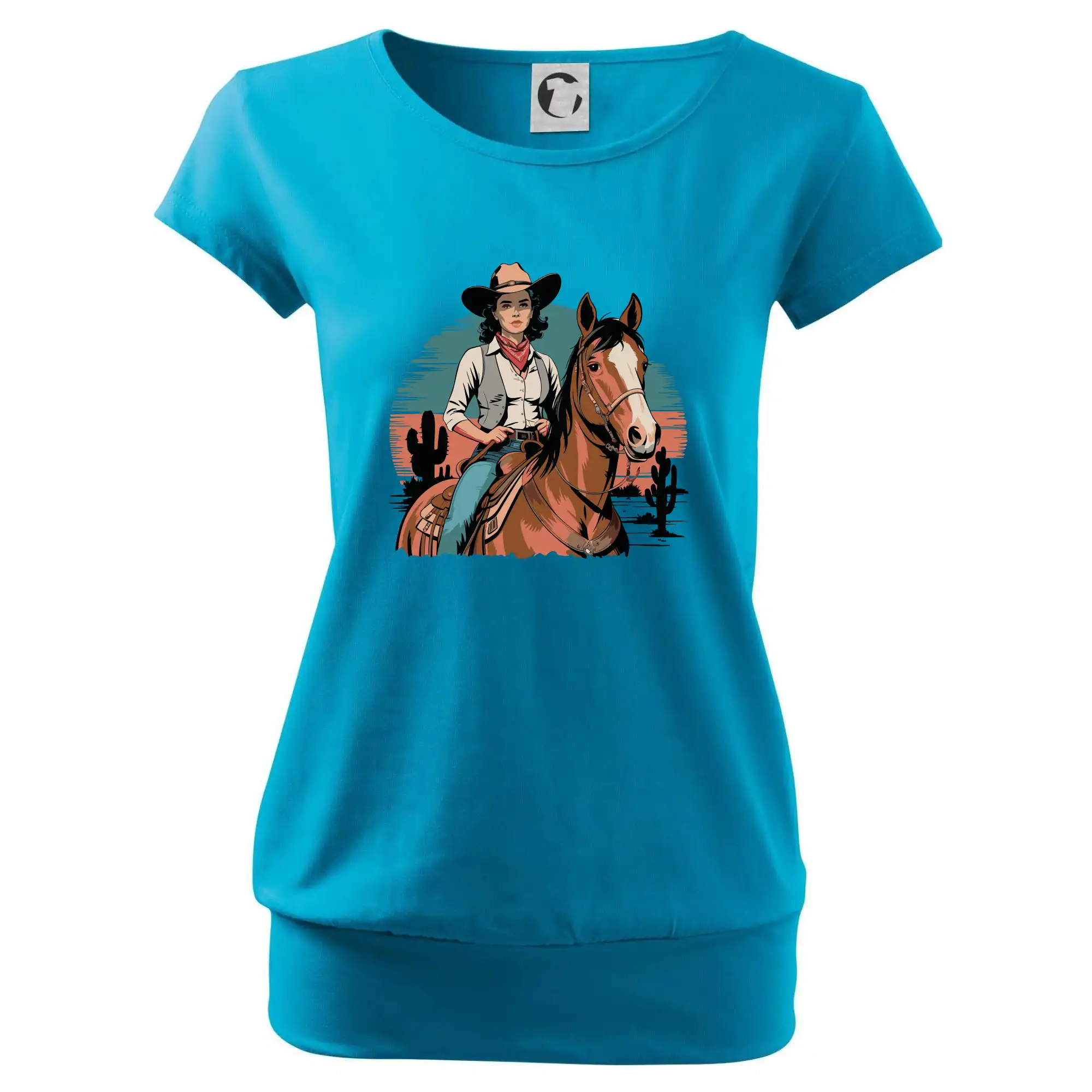 Cowgirl vintage na koni