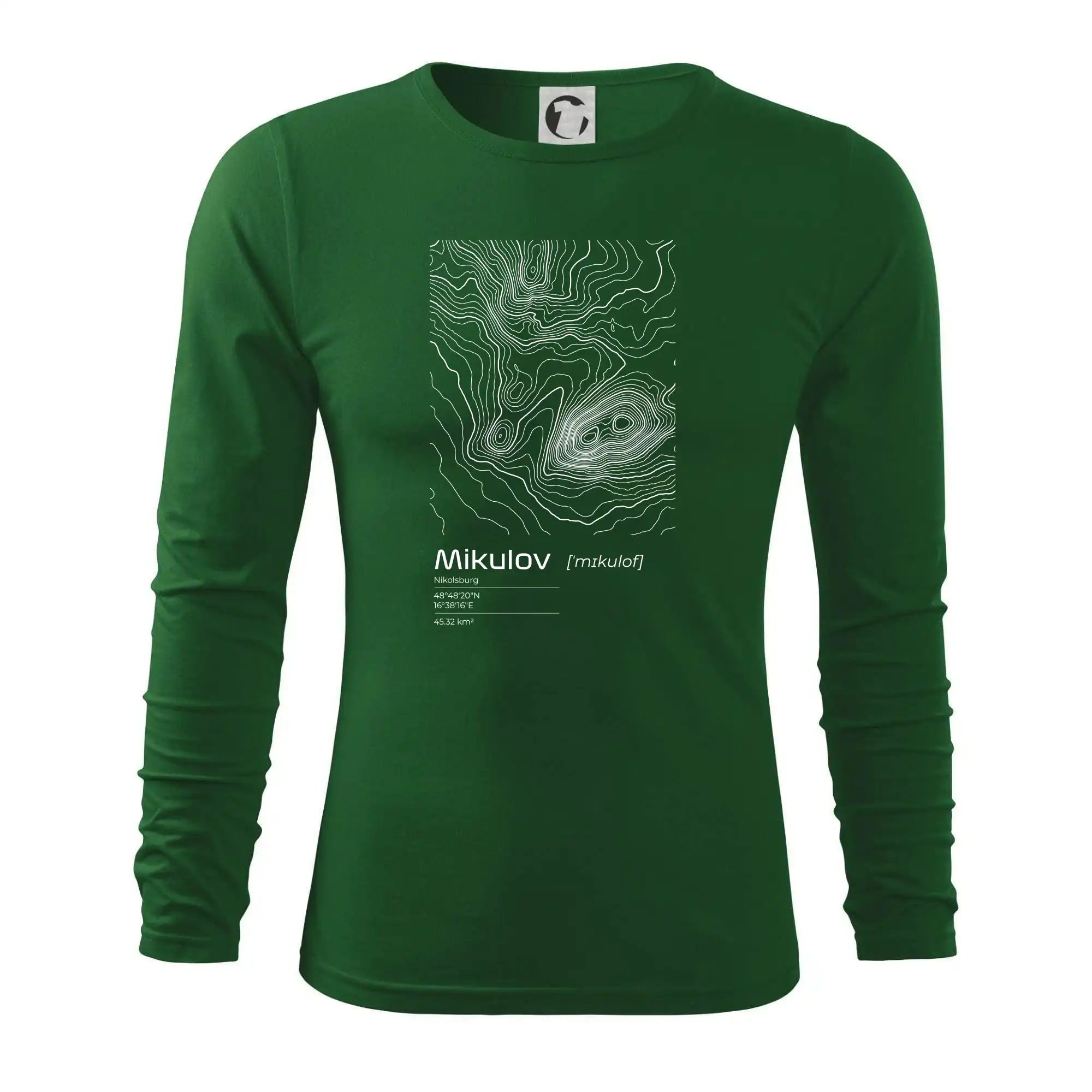 Mikulov - vrstevnice v obdélníku