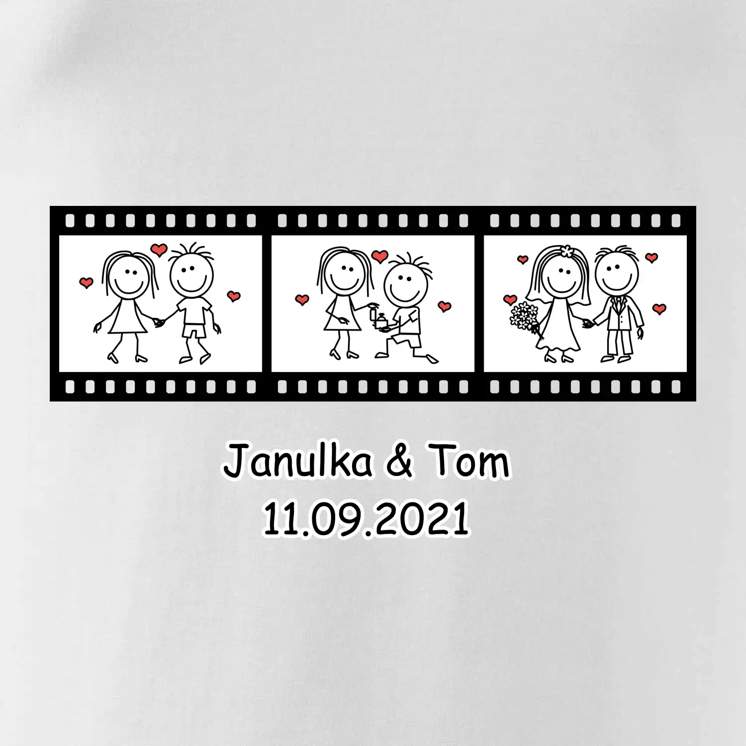 Svatební den - váš nápis (Hana-creative)