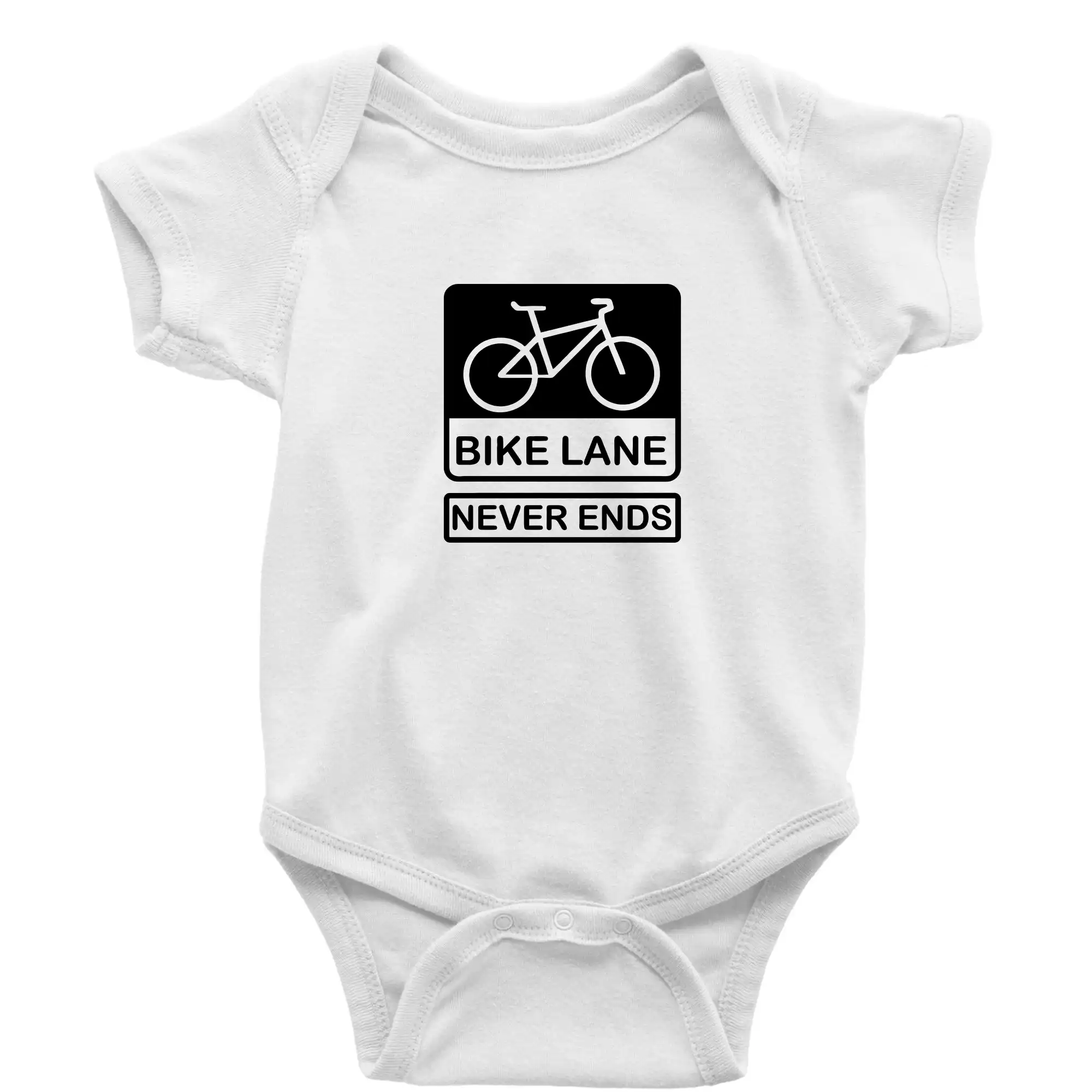 Tričko ako darček pre cyklistu - Bike lane - Body dojčenské s krátkym rukávom