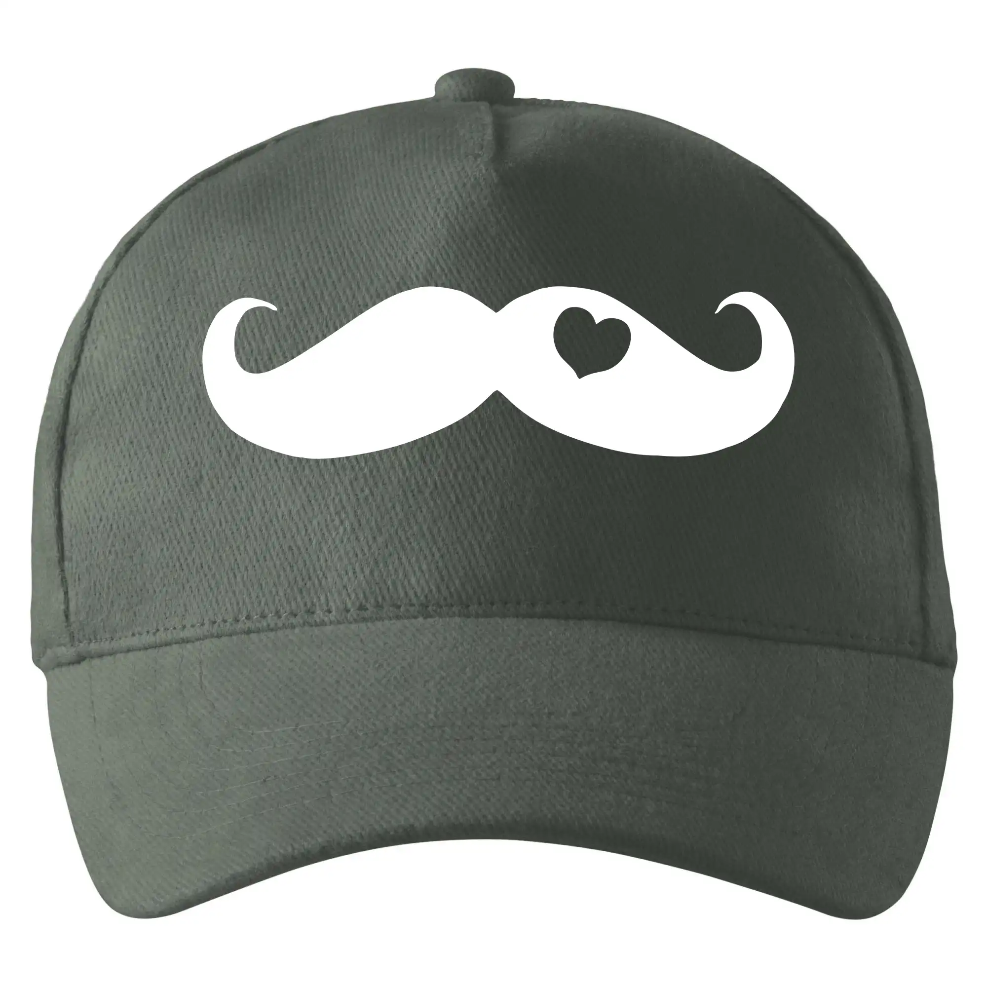 Tričká s fúzikmi - Mustache love - Šiltovka so zahnutým šiltom a mosaznou sponou