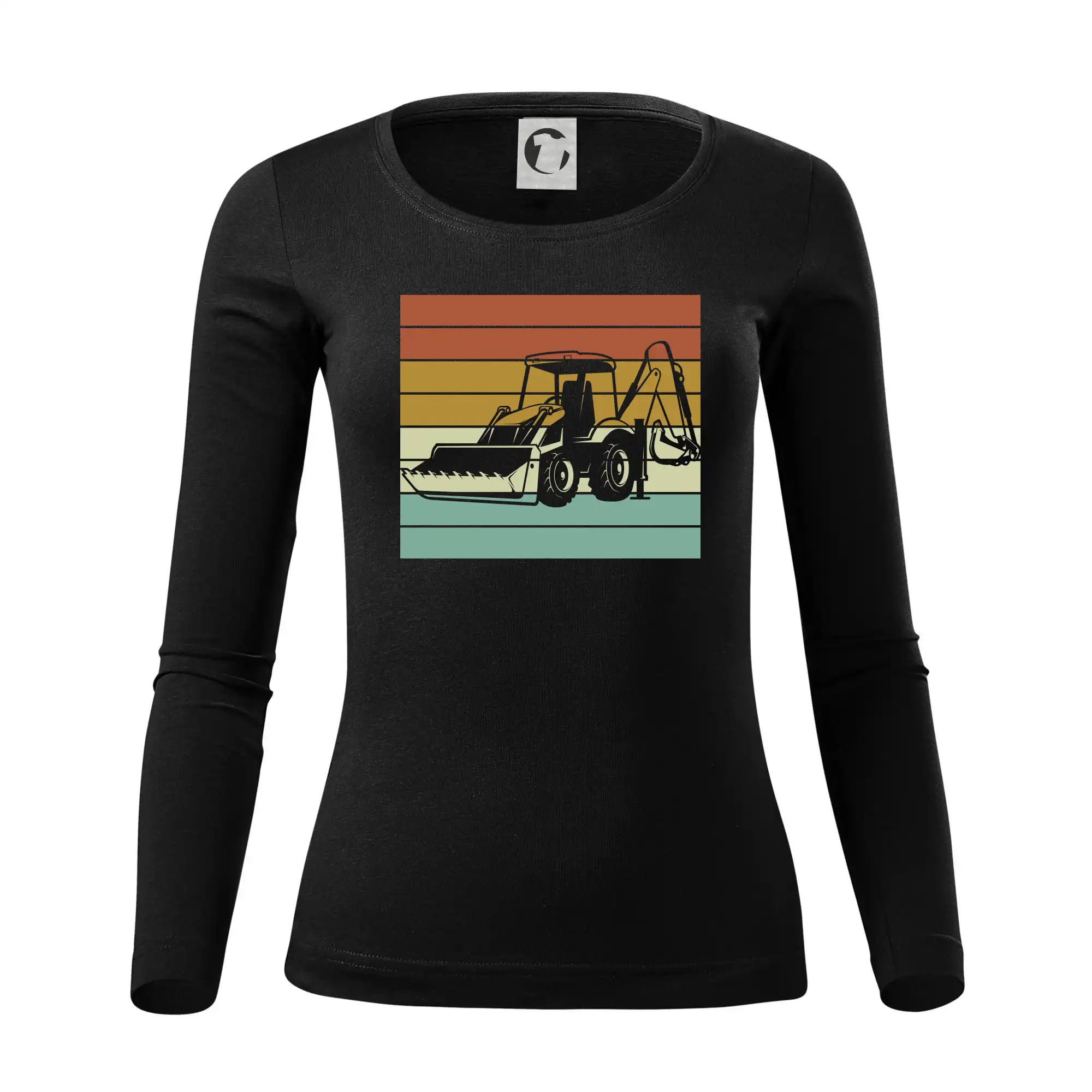 Vintage traktorbager - Dámske tričko FIT-T LS - zužené
