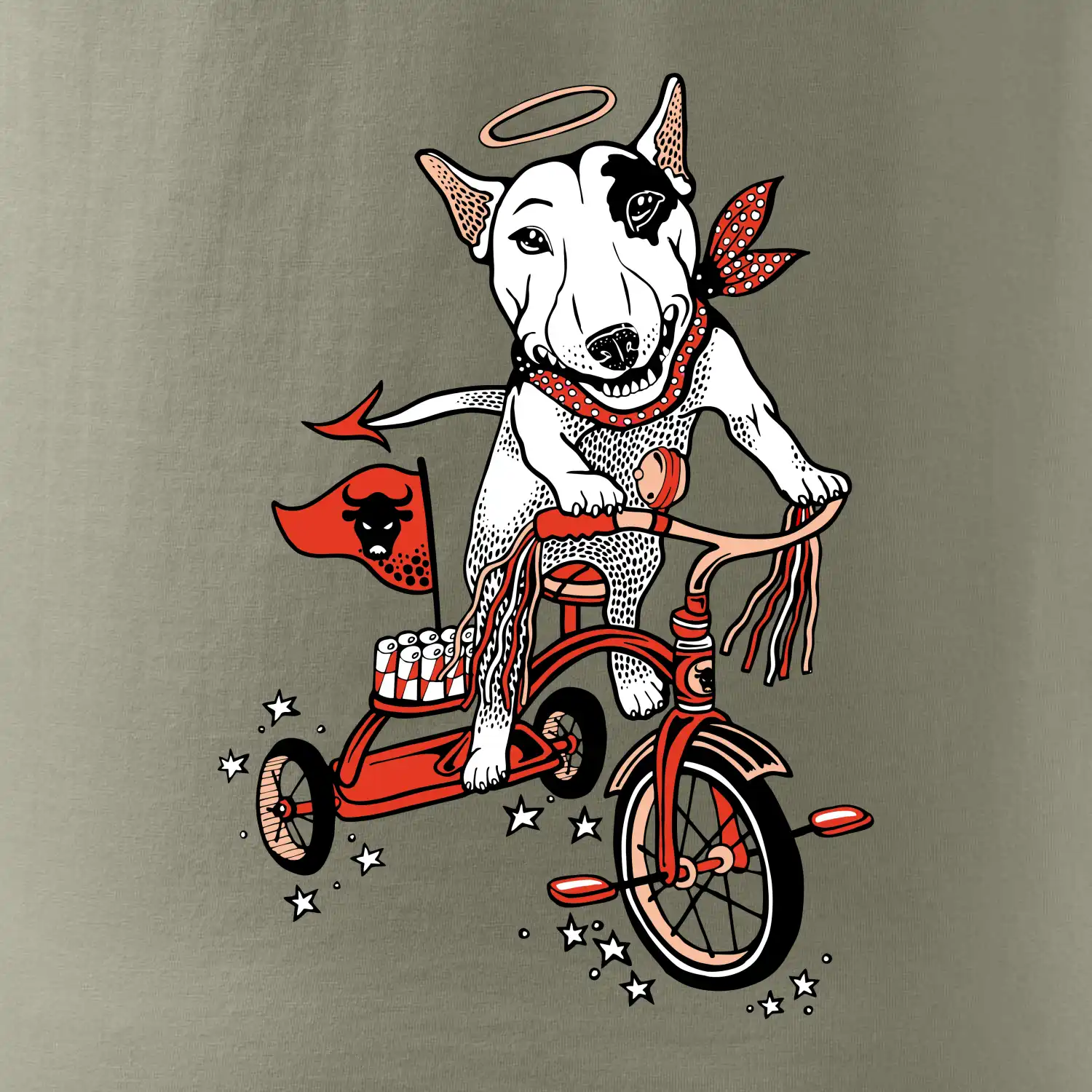 Bull terier anděl (Pecka design)