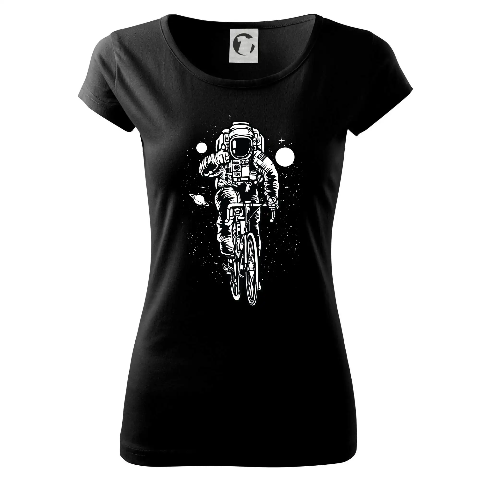 Tričko ako darček pre cyklistu - Astronaut Bicycle - Dámske tričko Pure