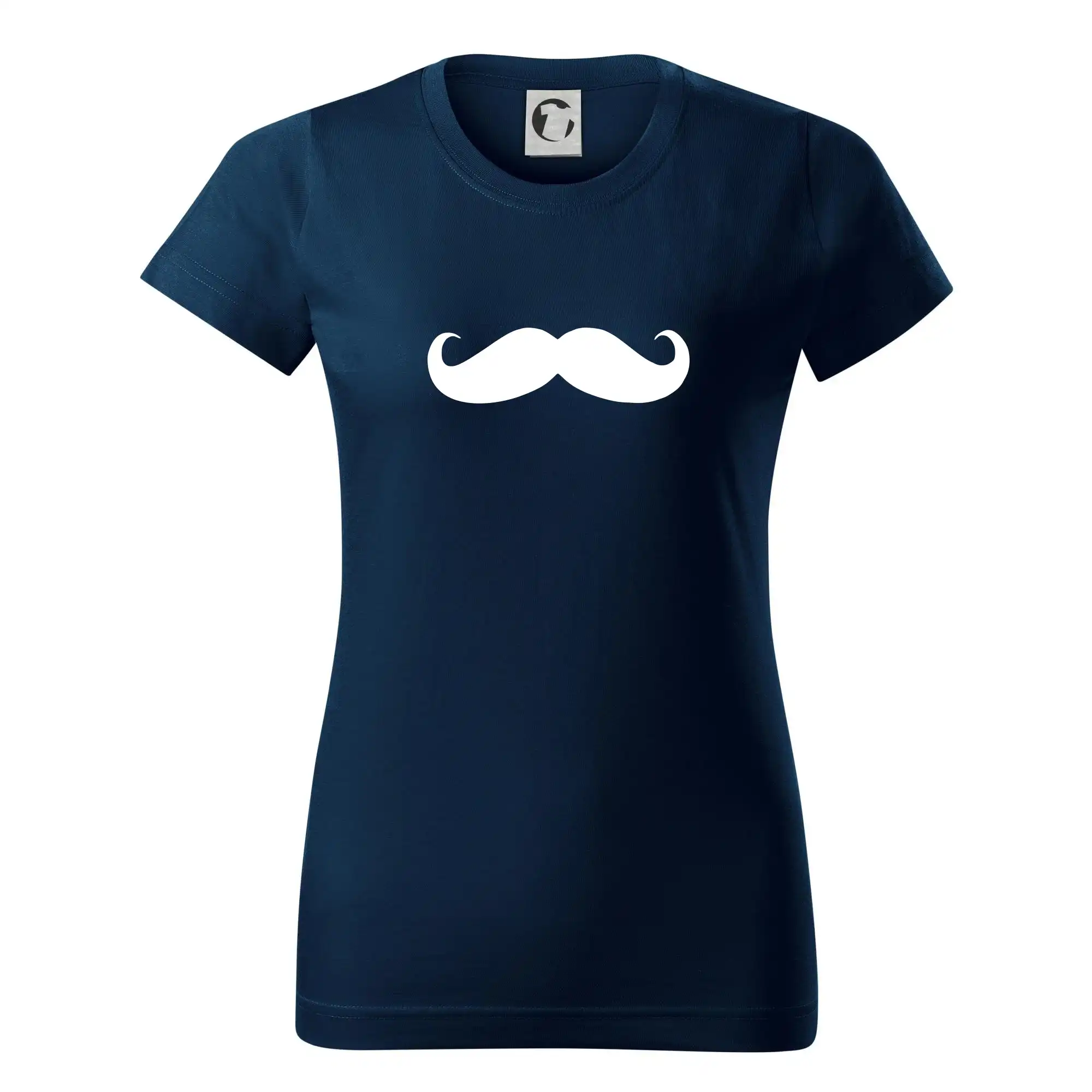 Tričká s fúzikmi - Mustache - fúziky - Dámske tričko basic - ľahko voľnejšie a dlhšie