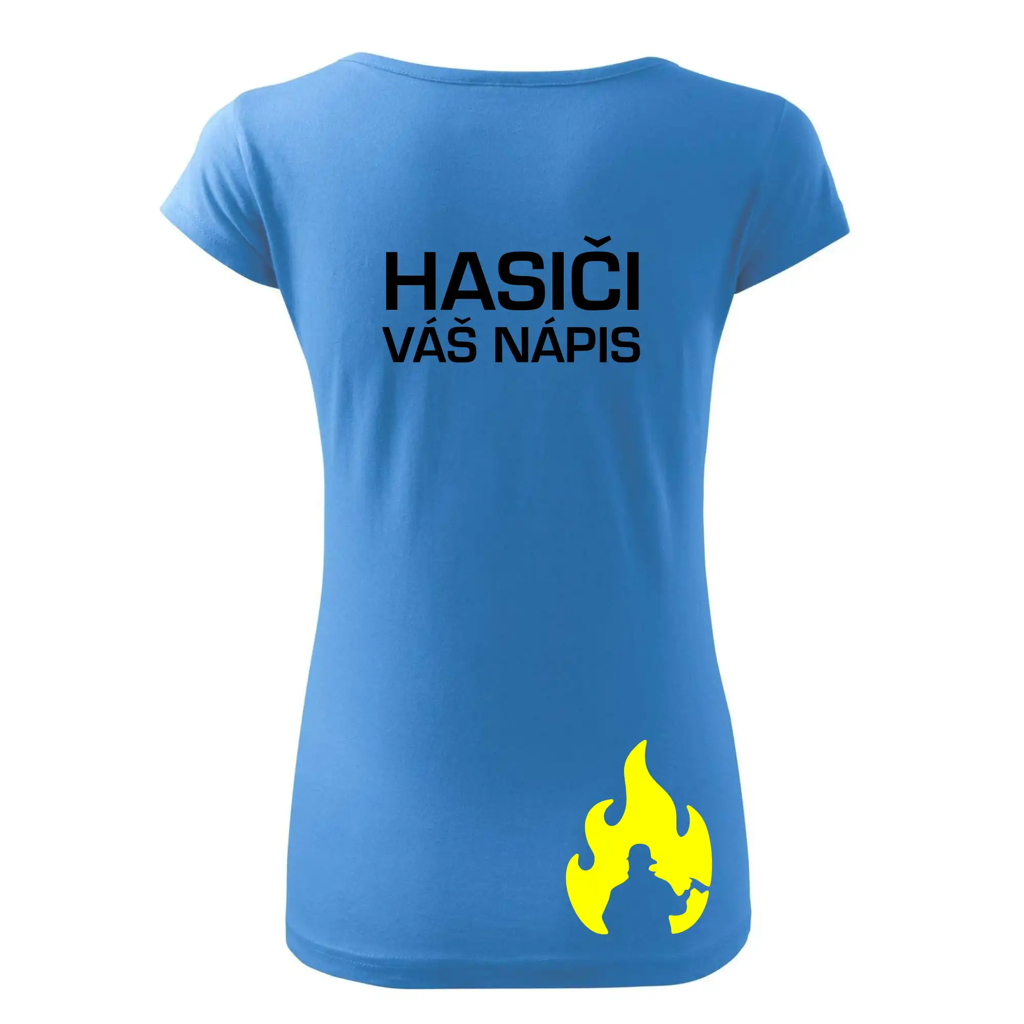 Hasič stojaci - nápis hasiči - Veľký nápis na chrbte
