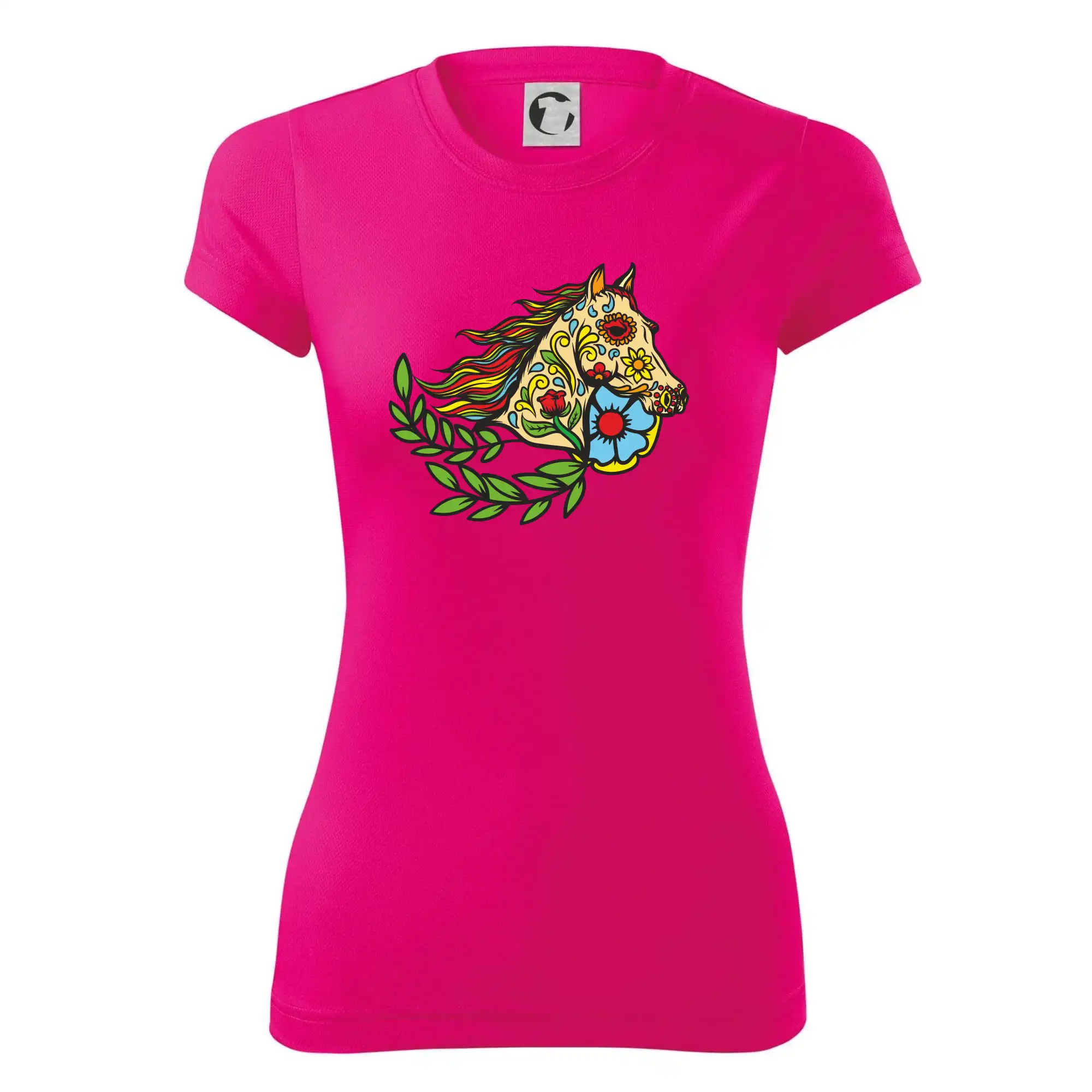 Kůň barevný s listy