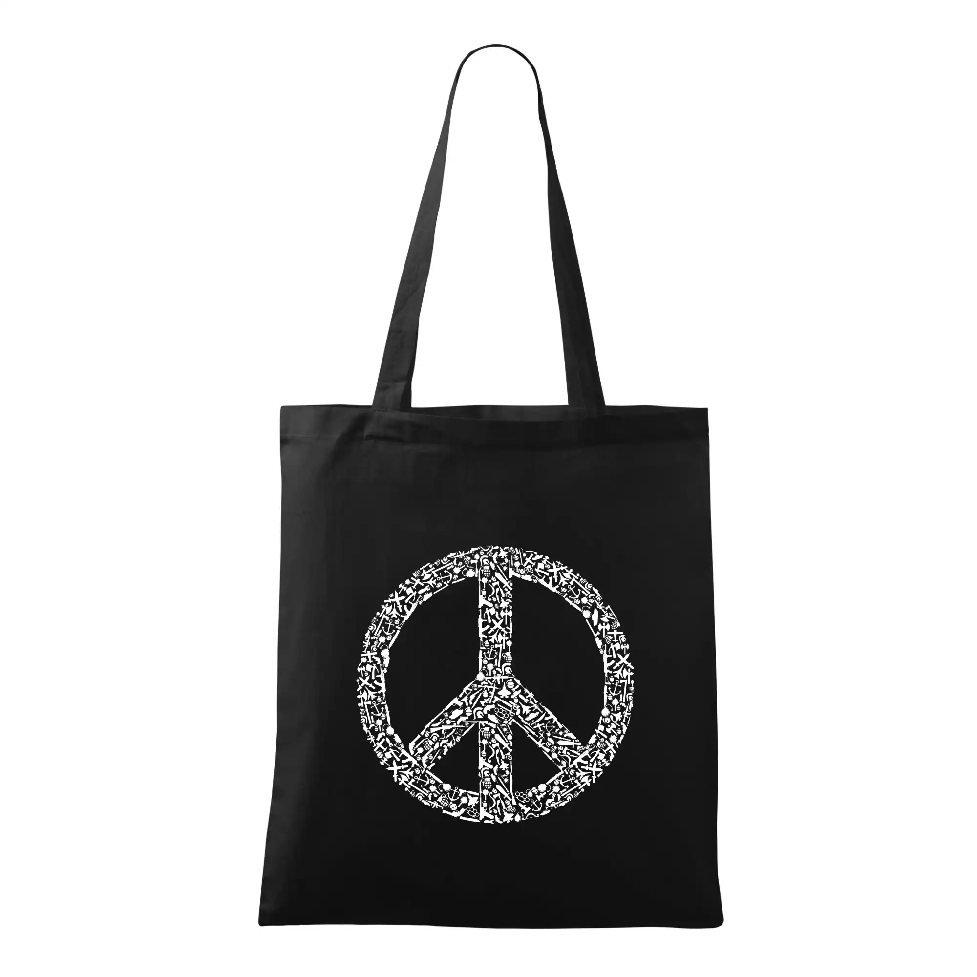 War Peace symbol icons - Taška bavlnená