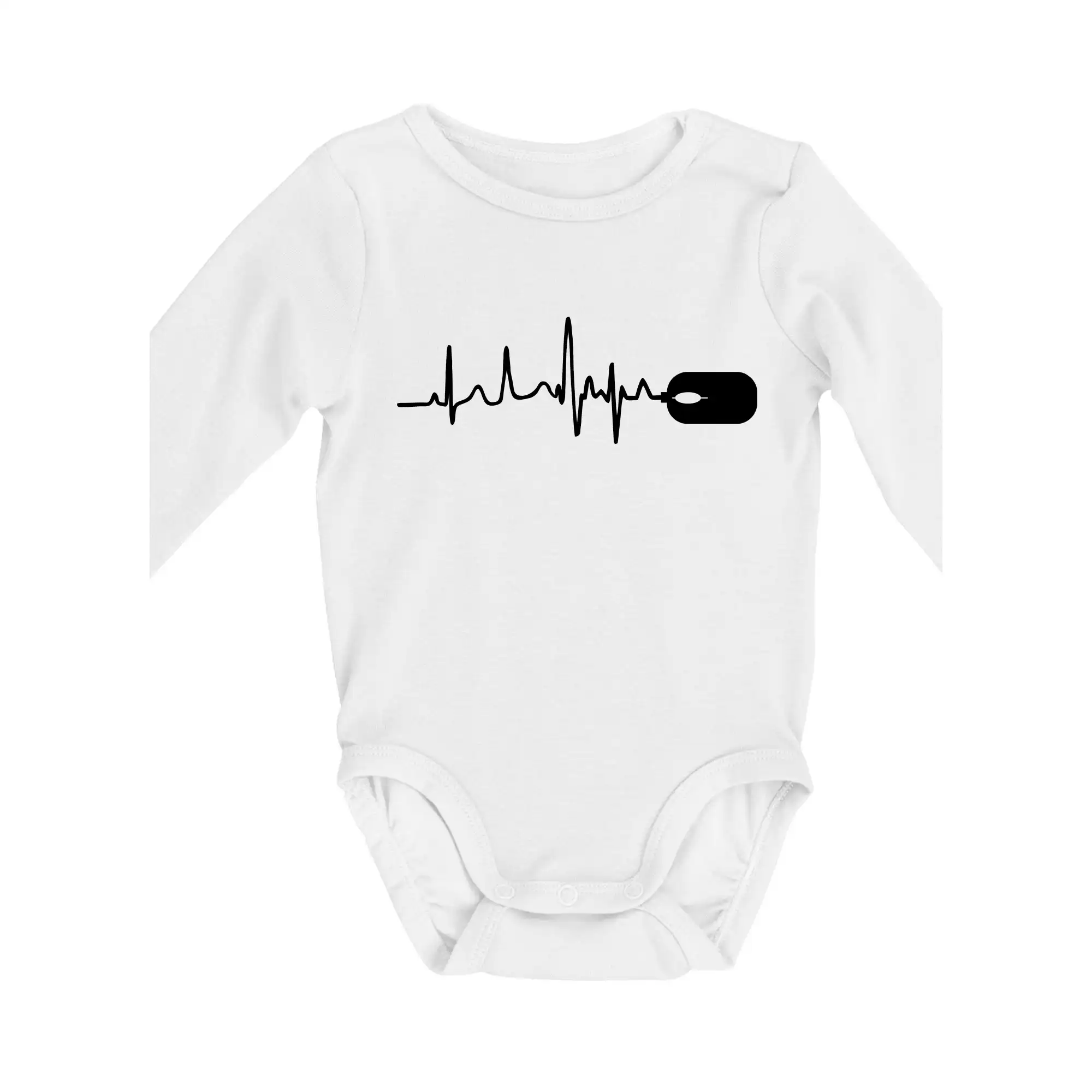 Tričká pre ajťákov - EKG myš - Body dojčenské s dlhým rukávom