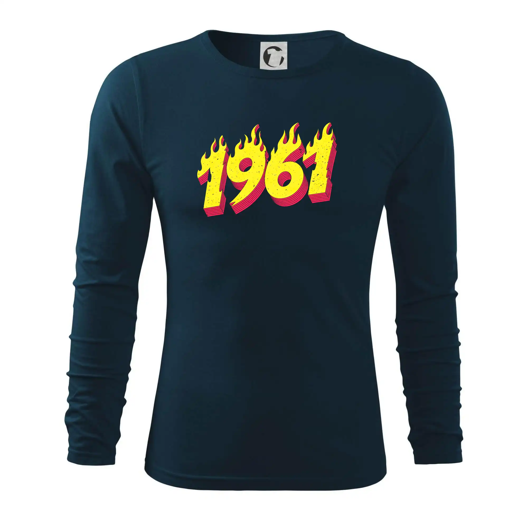 Trička s ročníkom 1961 - Narodeniny v ohni 1961 - Tričko s dlhým rukávom FIT-T long sleeve