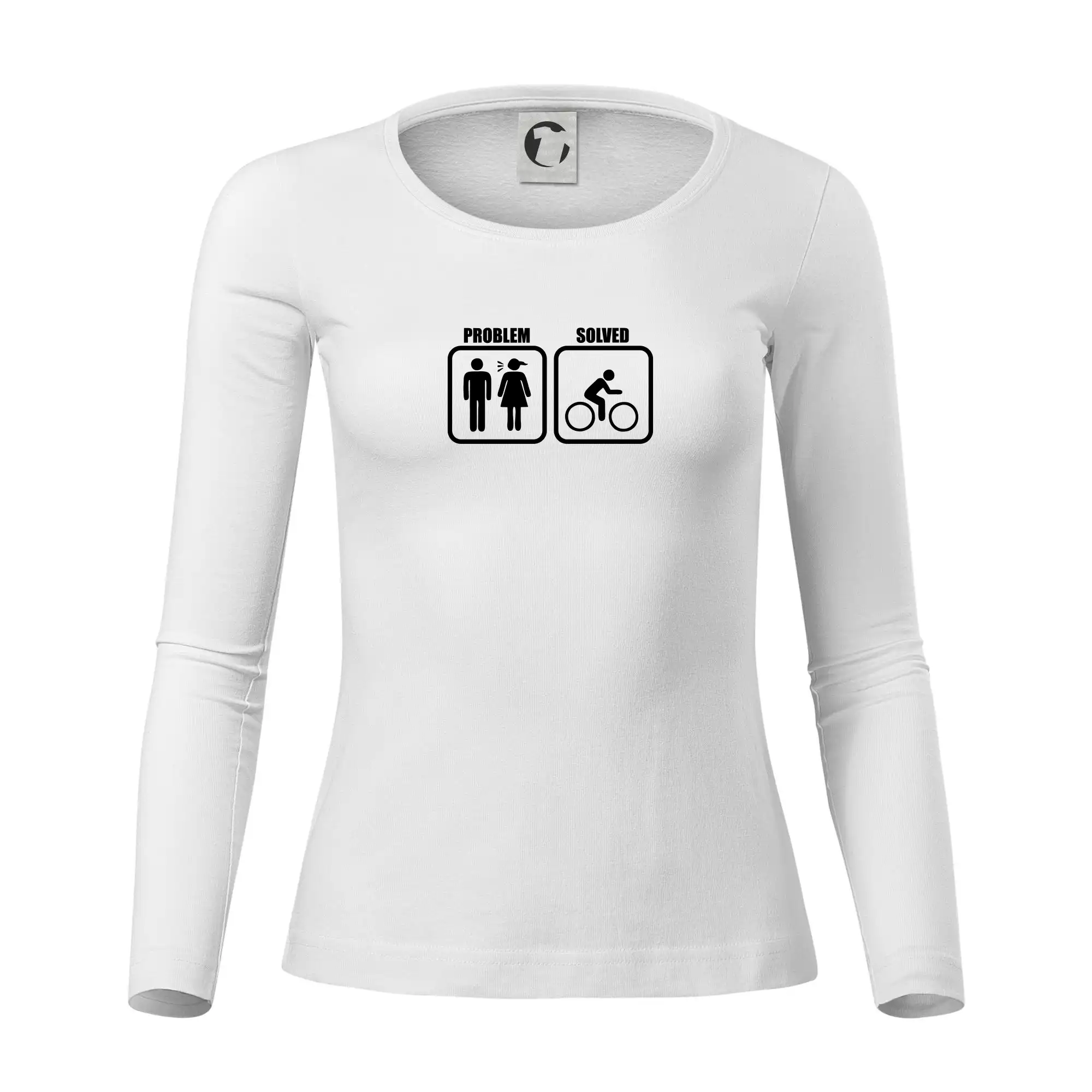 Tričká Problem Solved - Problém - Bicykel - Dámske tričko FIT-T LS - zužené