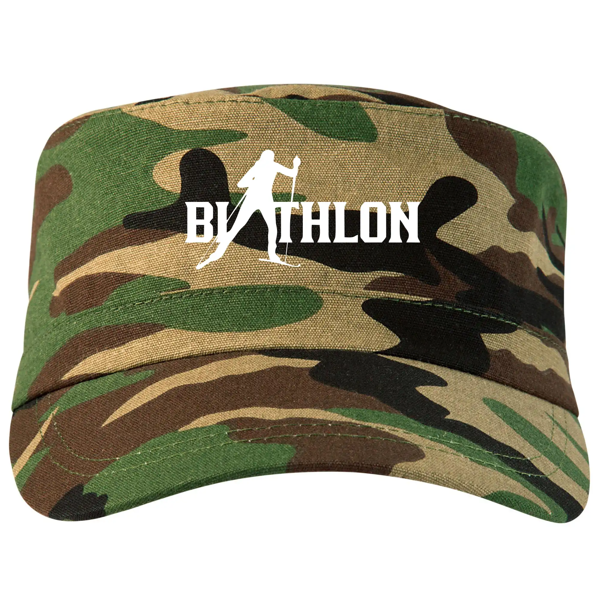 Lyže a Snowboard - Biathlon nápis - Šiltovka CAMO