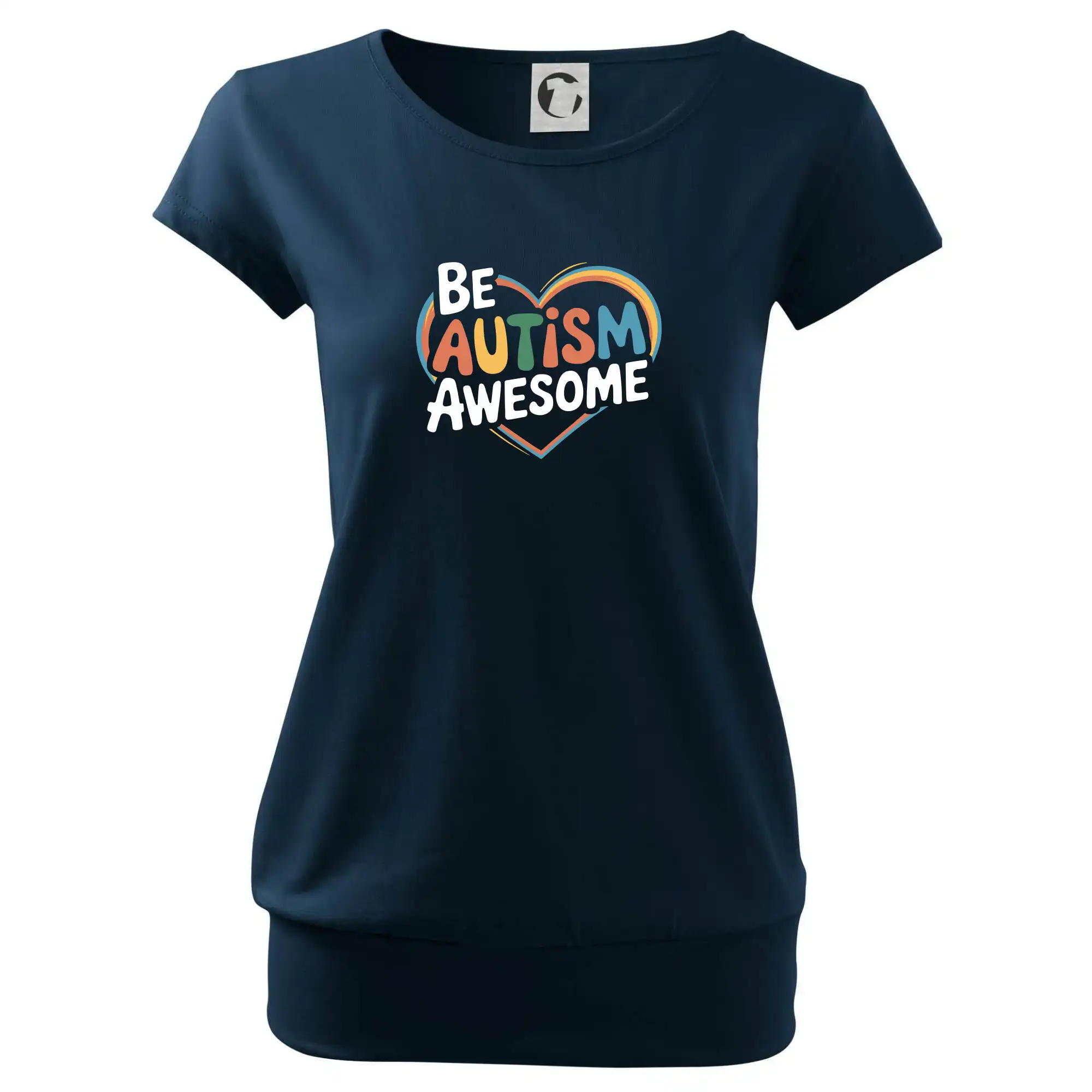 Tričká a mikiny pre autistov - Be autism awesome srdce - Voľné tričko city