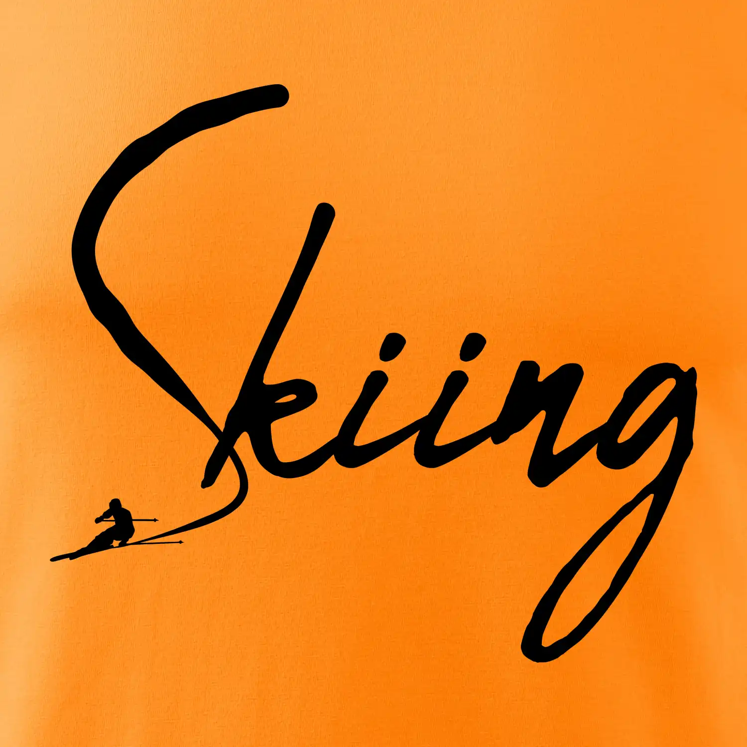 Skiing nápis lyžař