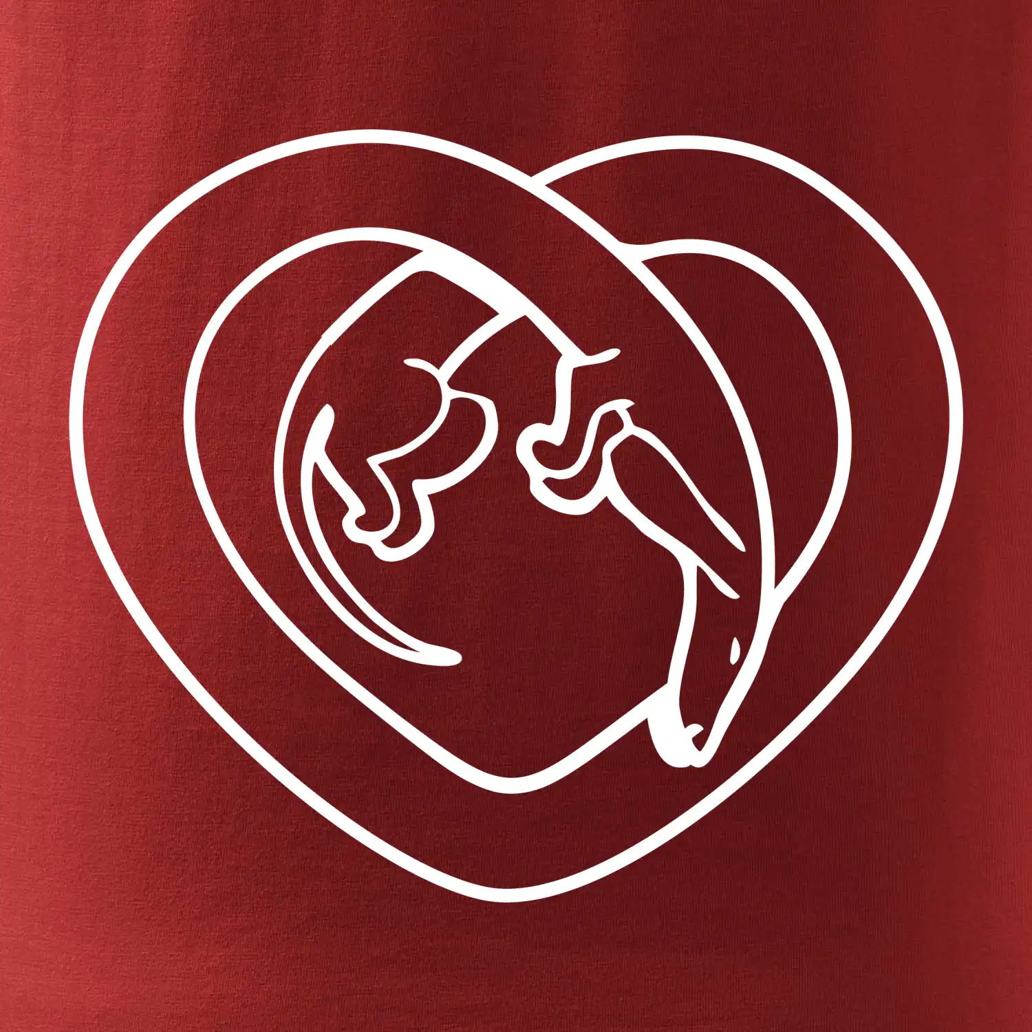 Jezevčík srdce - obrys