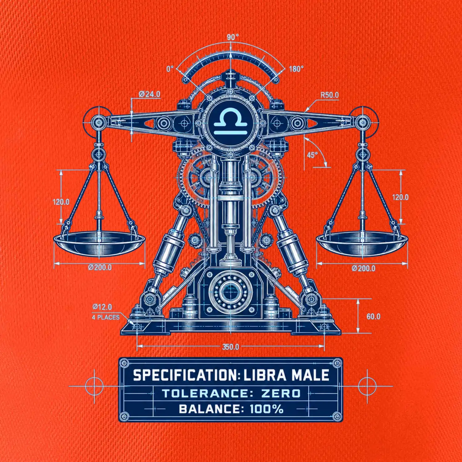 Váhy Engineering of Libra technický motiv