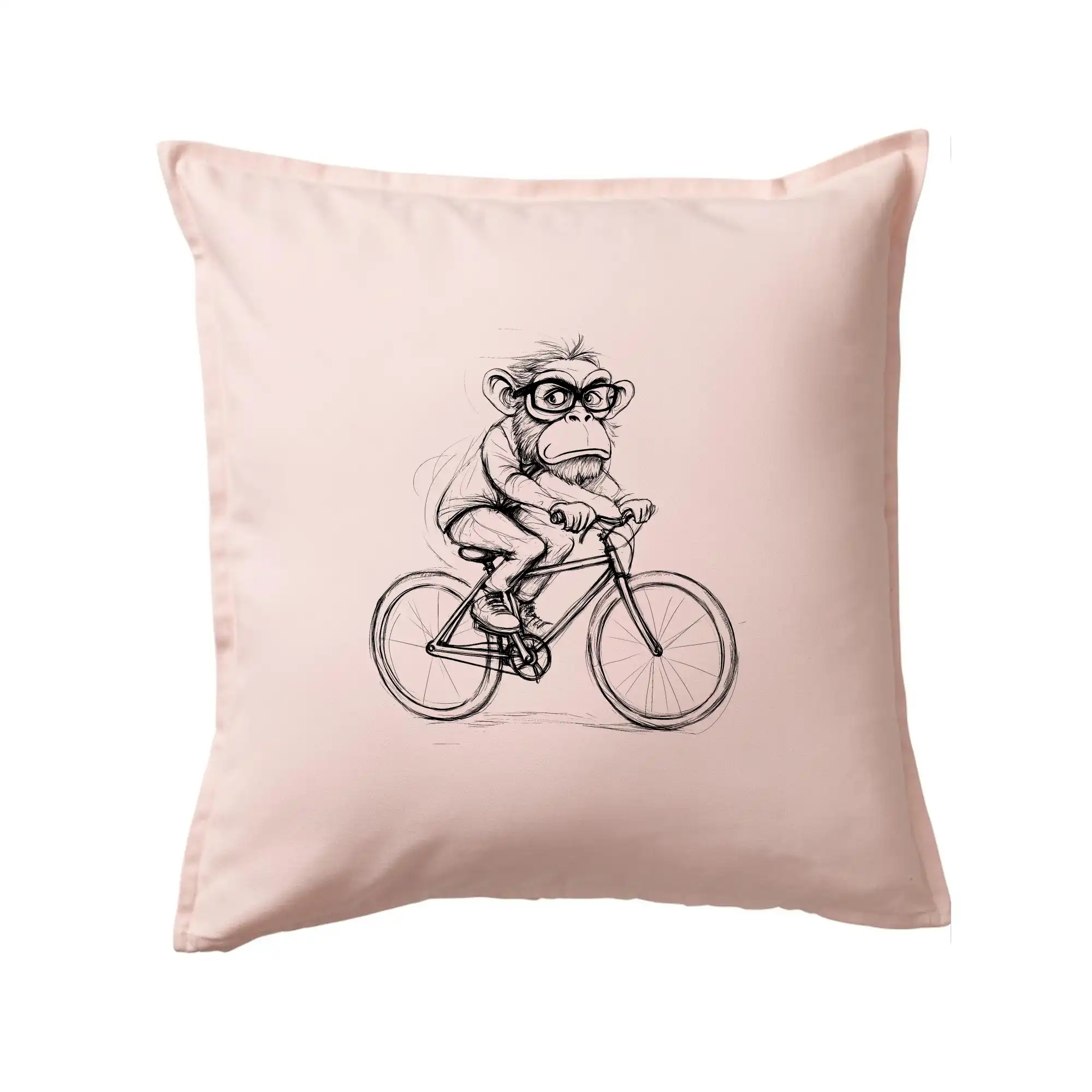 Opice s brýlemi na kole