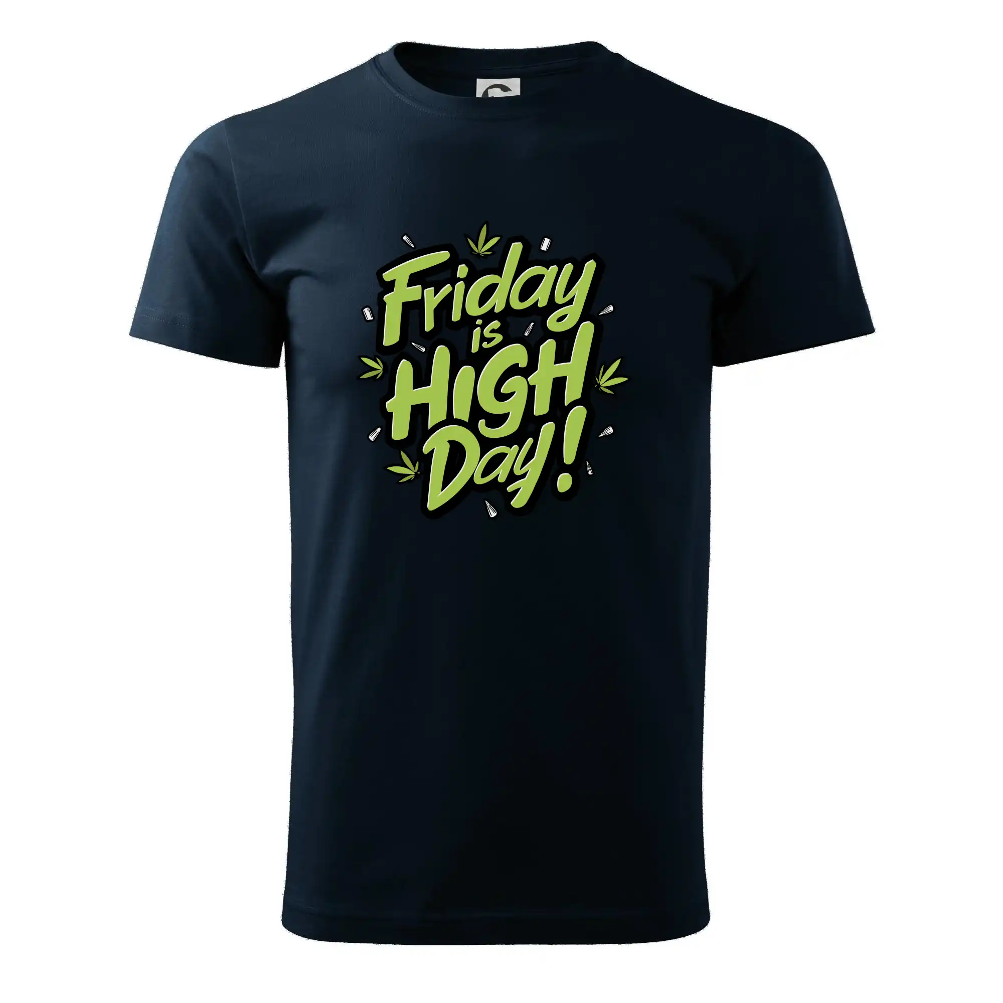 Tričká pre pohodový ľudí - Marihuana - Friday is high day - Tričko extra veľké  (5-8XL)