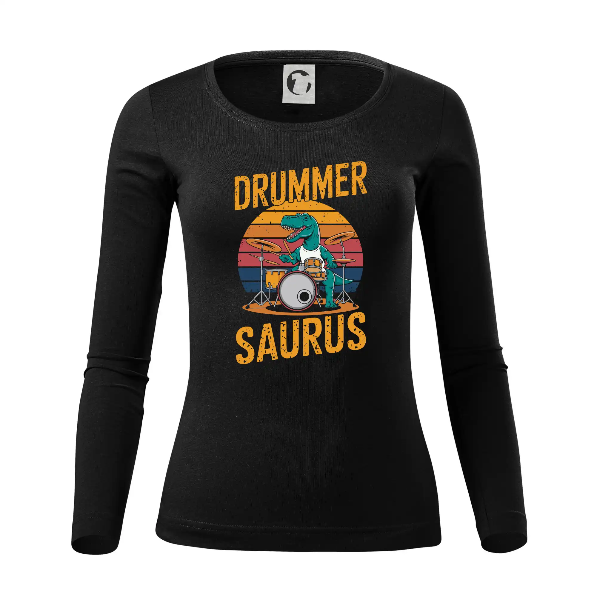 Drummer Saurus - Dámske tričko FIT-T LS - zužené