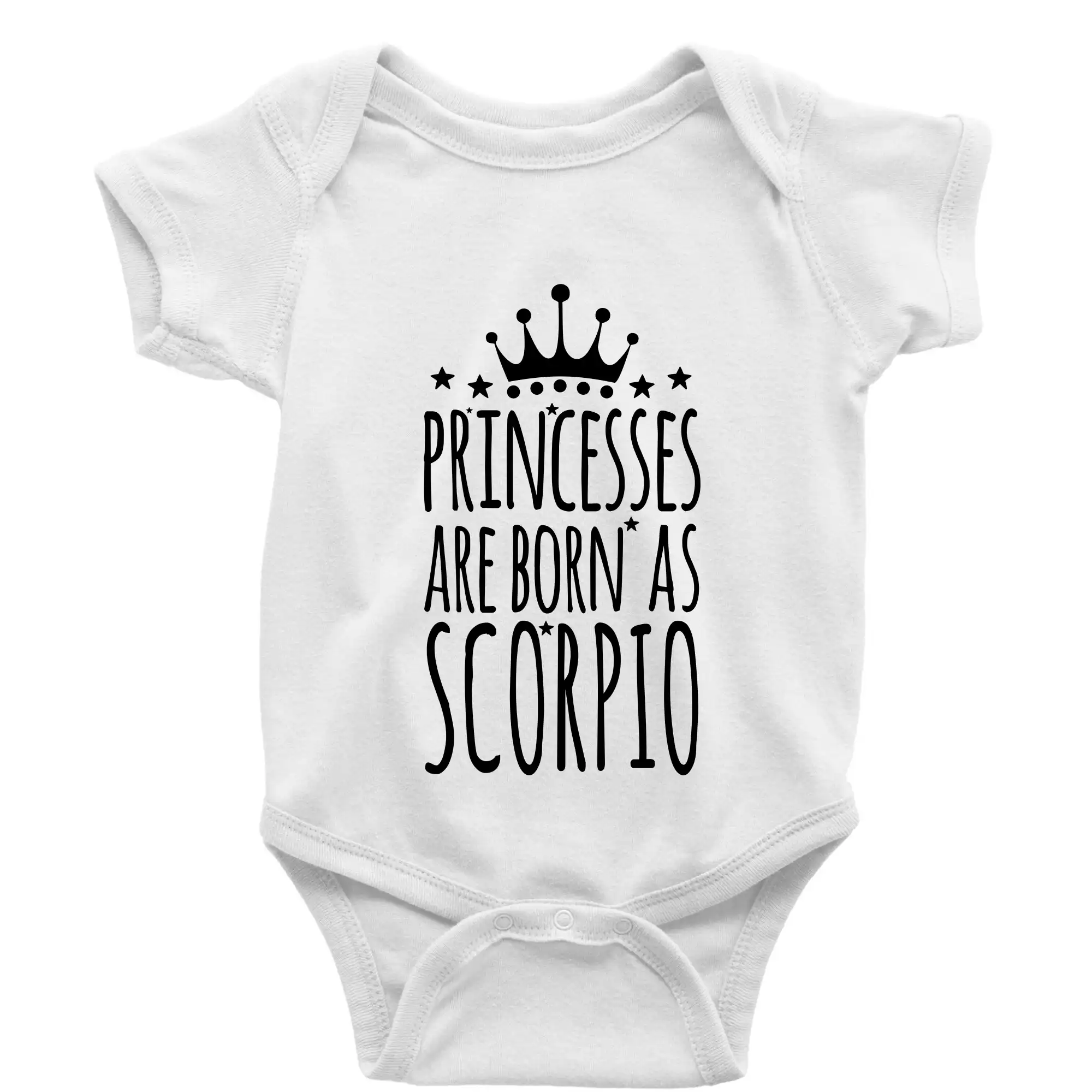 Tričká škorpión - Princesses are as born as Scorpio - Škorpión - Body dojčenské s krátkym rukávom
