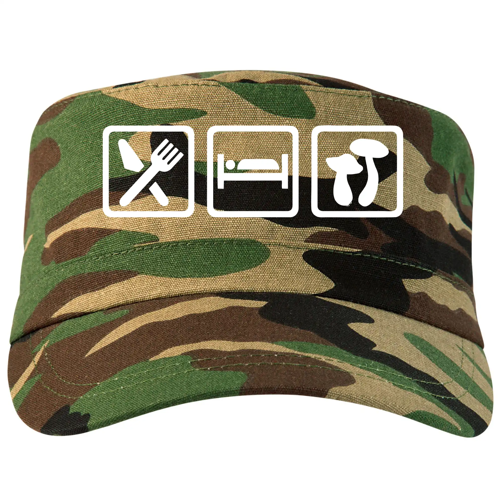 Tričká na chalupu - Eat Sleep Hubárčenie - Šiltovka CAMO