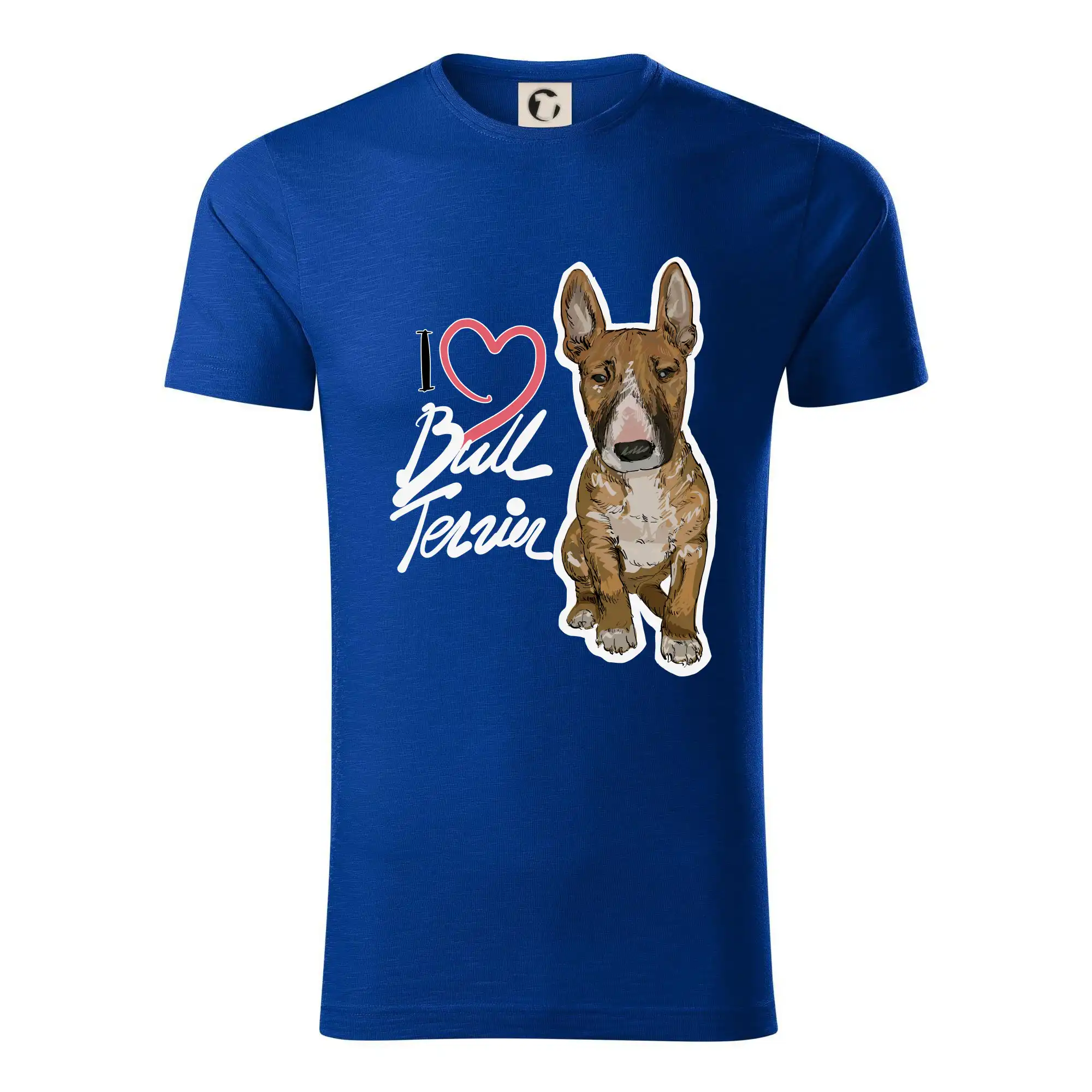 Ostatné psie plemená - I love bull terrier - Tričko z organickej bavlny