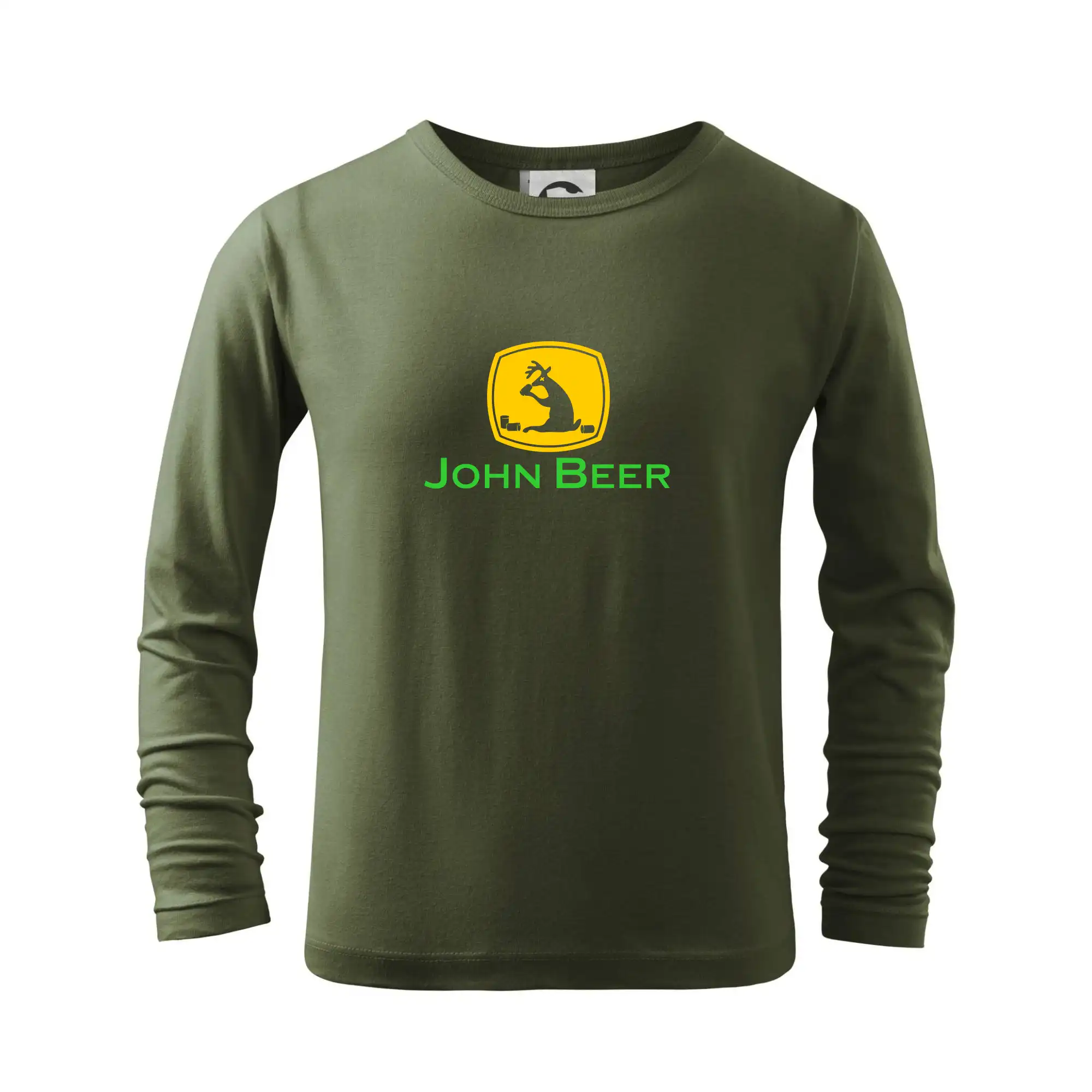 John Beer jeleň s pivom - Tričko detské Long Sleeve