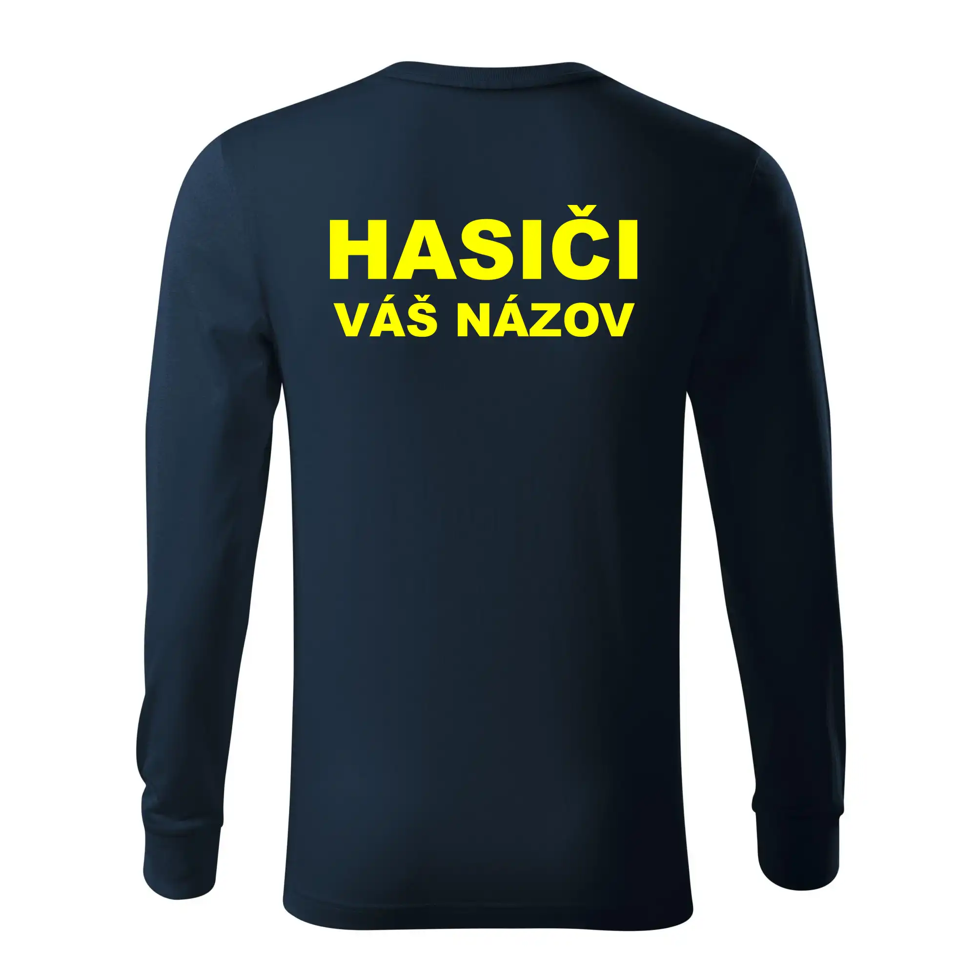 Hasiči - žltý nápis - váš názov zboru