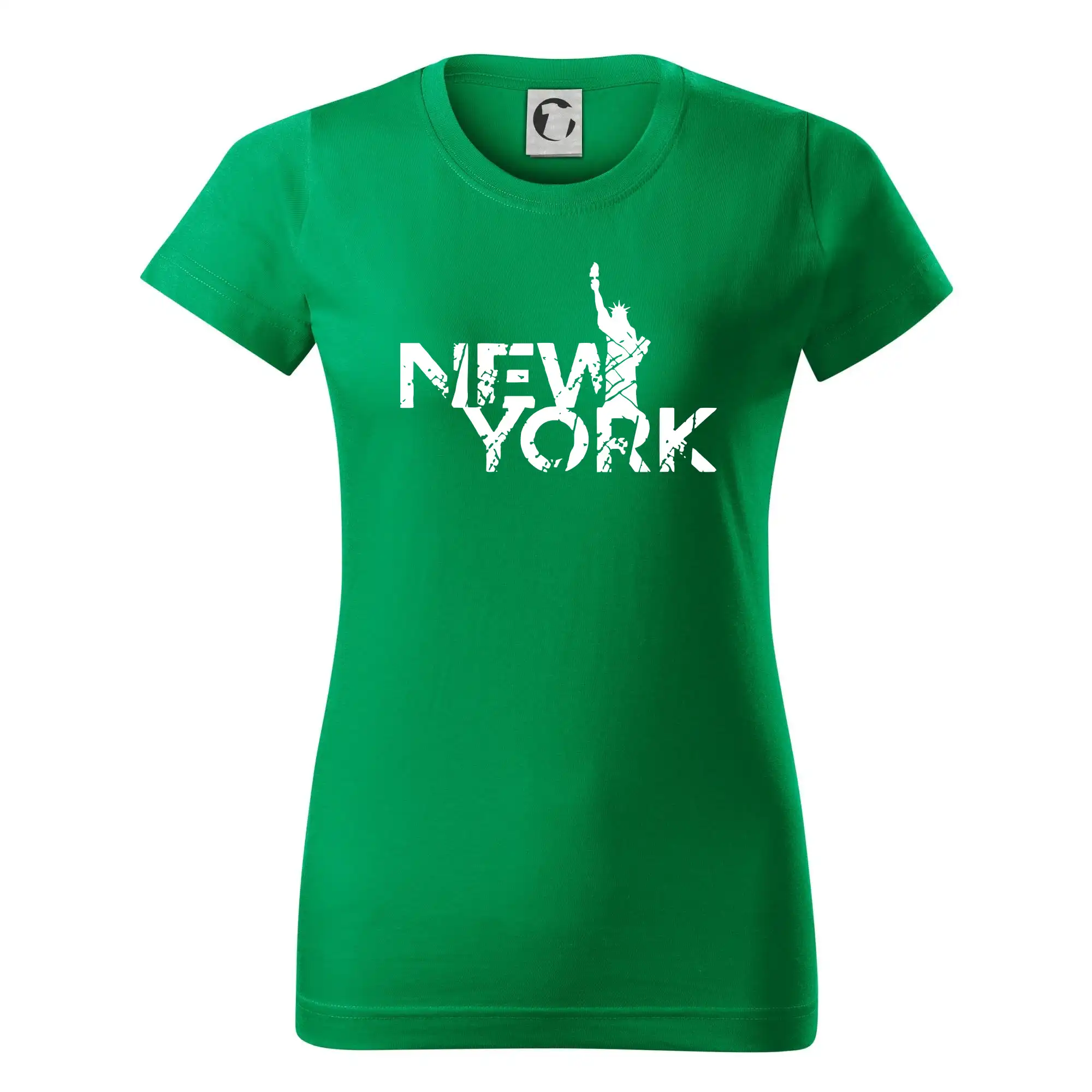 Tričká USA - New York retro - Dámske tričko basic - ľahko voľnejšie a dlhšie